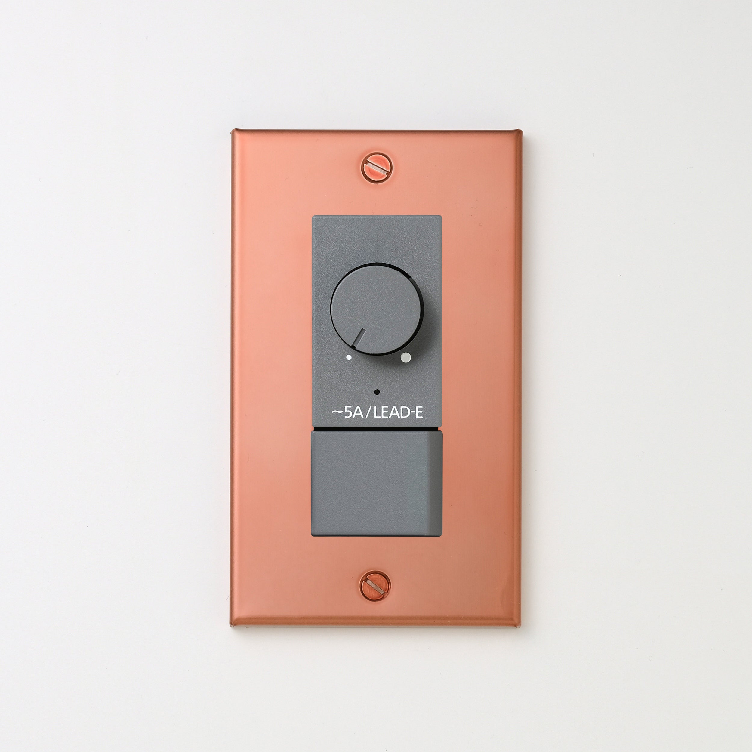 銅色（マット） プレート <br>+ NK 正位相制御方式ライトコントロール＋片切、3路スイッチ　 グレー