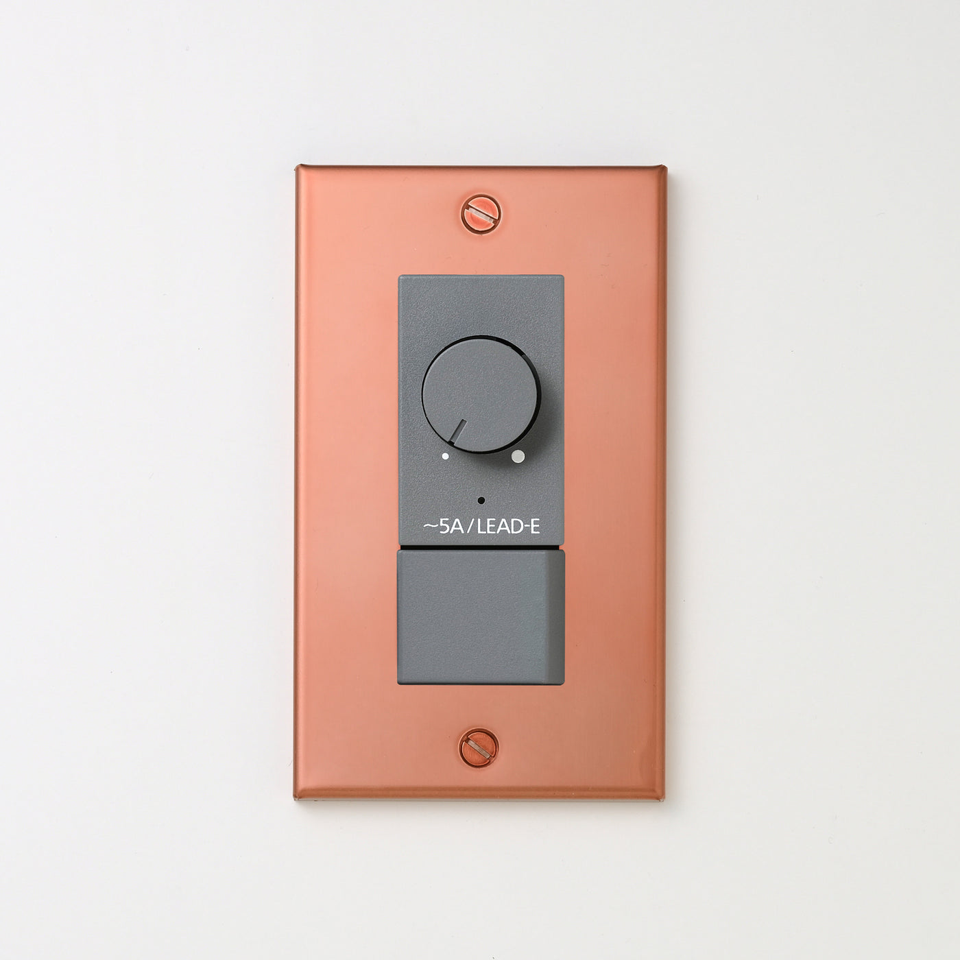 銅色（マット） プレート <br>+ NK 正位相制御方式ライトコントロール＋片切、3路スイッチ　 グレー