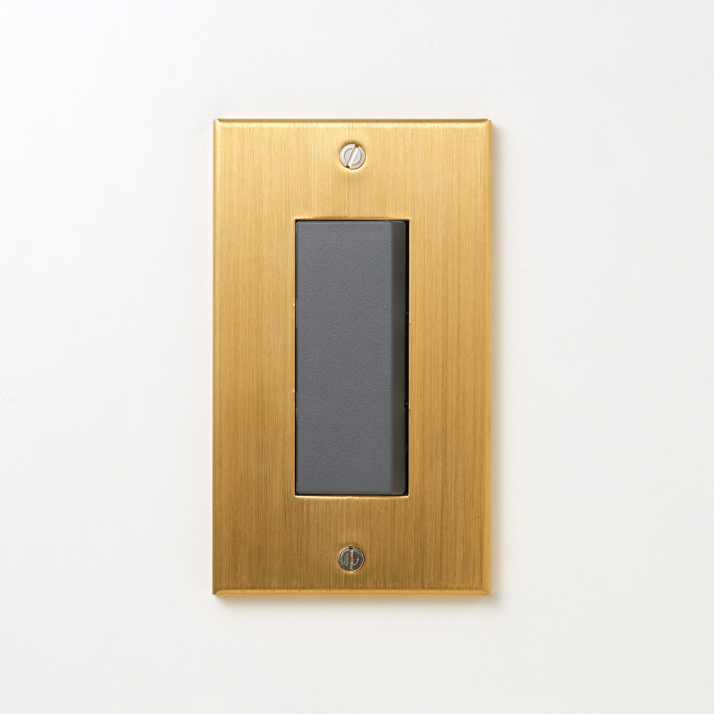 真鍮（ヘアライン） プレート <br>+ NK スイッチシングル グレー