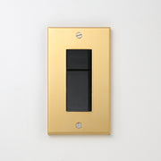 真鍮（素地） プレート <br>+ NK スイッチダブル ブラック