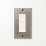 ステンレス（バイブレーション）プレート <br>+ NK スイッチダブル ホワイト