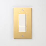 真鍮（素地） プレート <br>+ NK スイッチダブル ホワイト