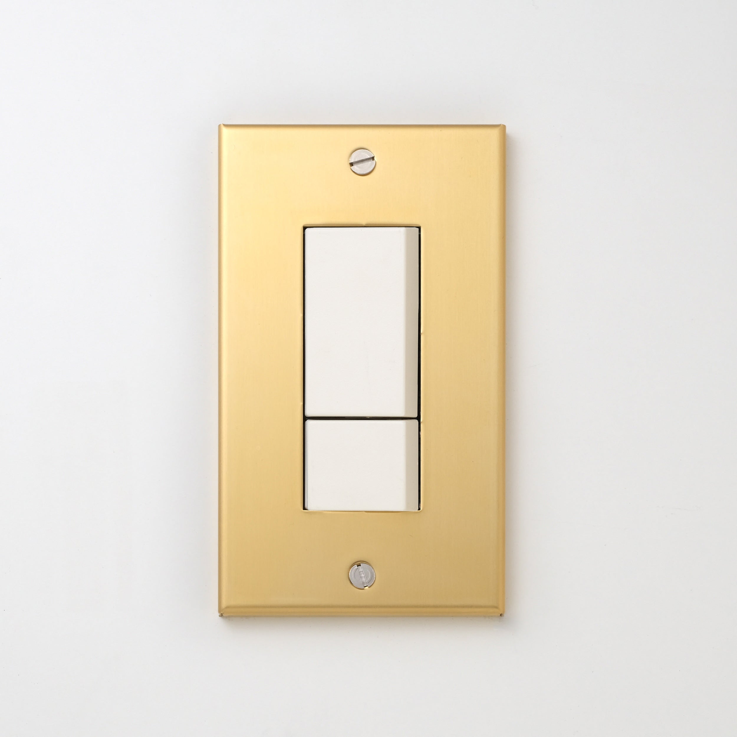 真鍮（素地） プレート <br>+ NK スイッチダブル ホワイト