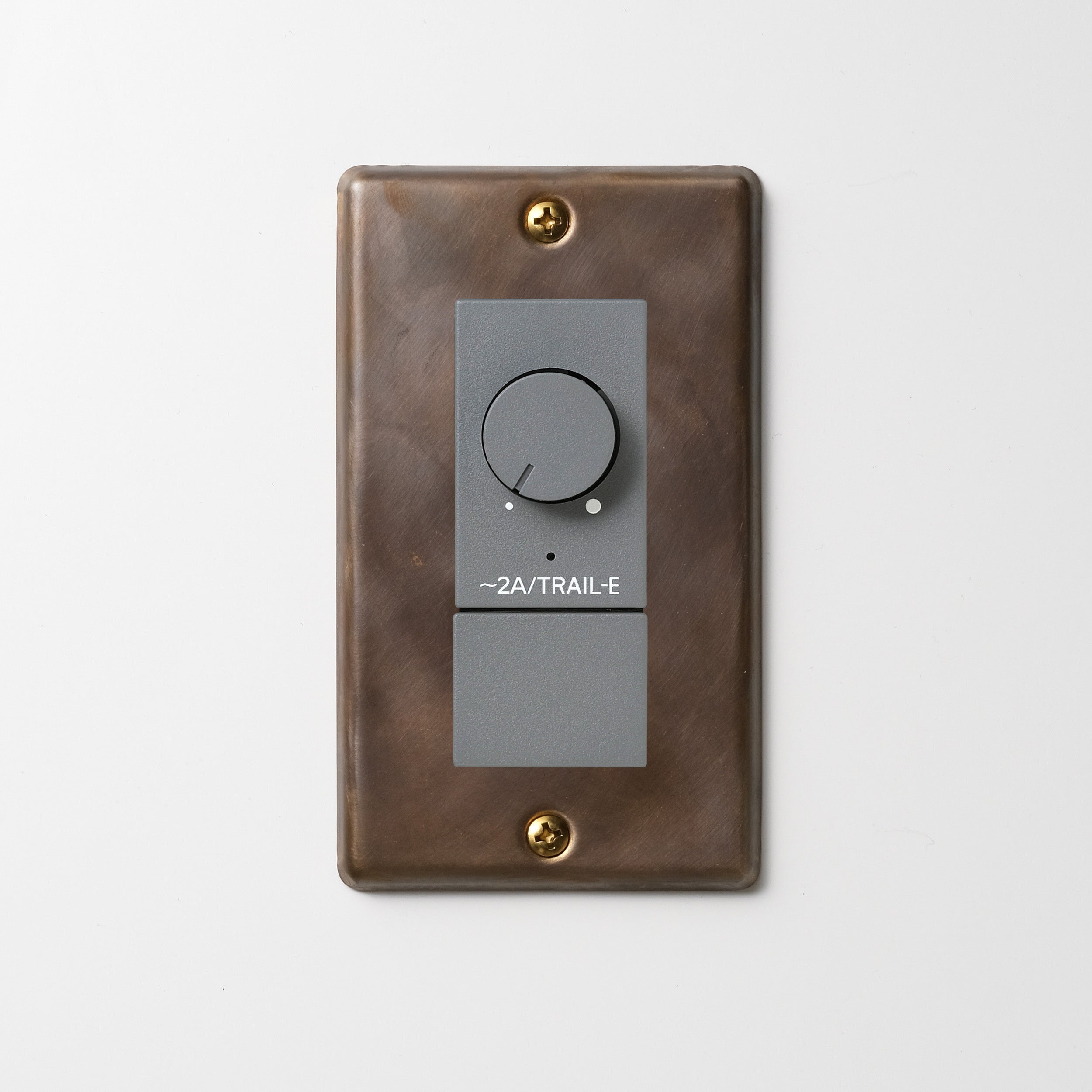 真鍮（燻し） プレート <br>+ NK 逆位相制御方式ライトコントロール＋ブランクチップ付　 グレー