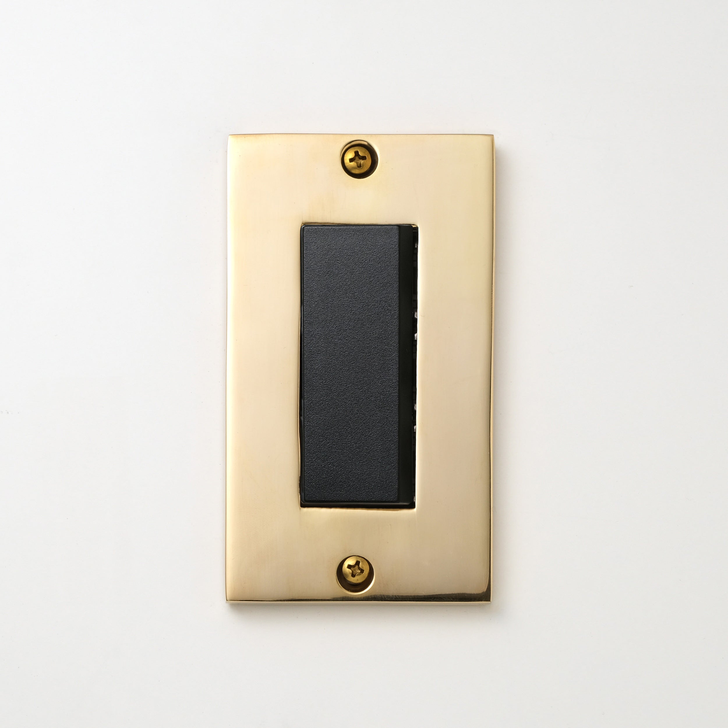 真鍮砂型鋳造（磨き）プレート <br>+ NK スイッチシングル ブラック