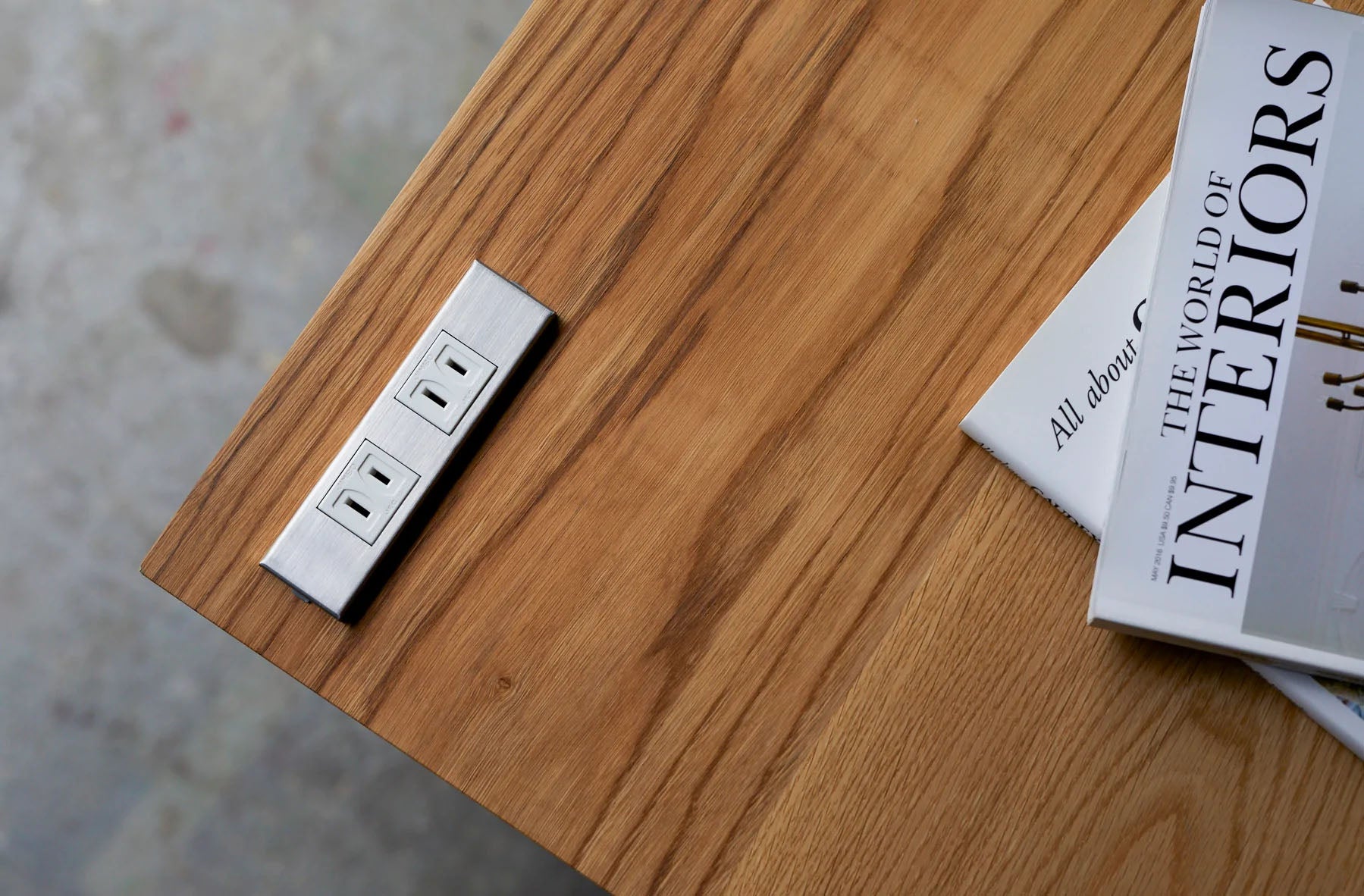 コンセンティック ステンレスヘアライン 家具用プレート２口用  