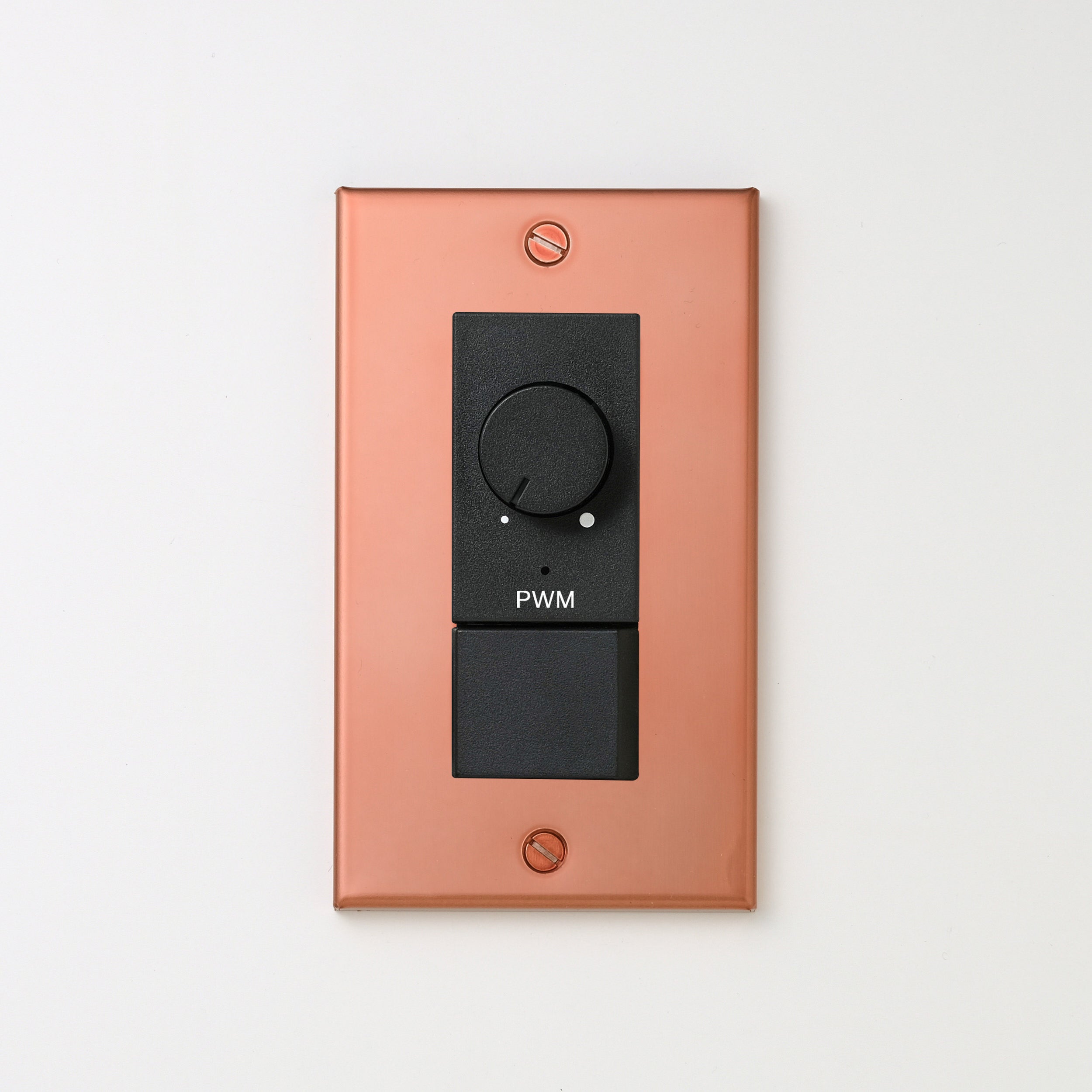 銅色（マット） プレート <br>+ NK PWM制御方式(1ch)ライトコントロール＋片切、3路スイッチ　 ブラック