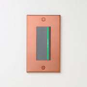 銅色（マット） プレート <br>+ NK 片切、3路ガイドランプ（グリーン）付スイッチシングル  グレー