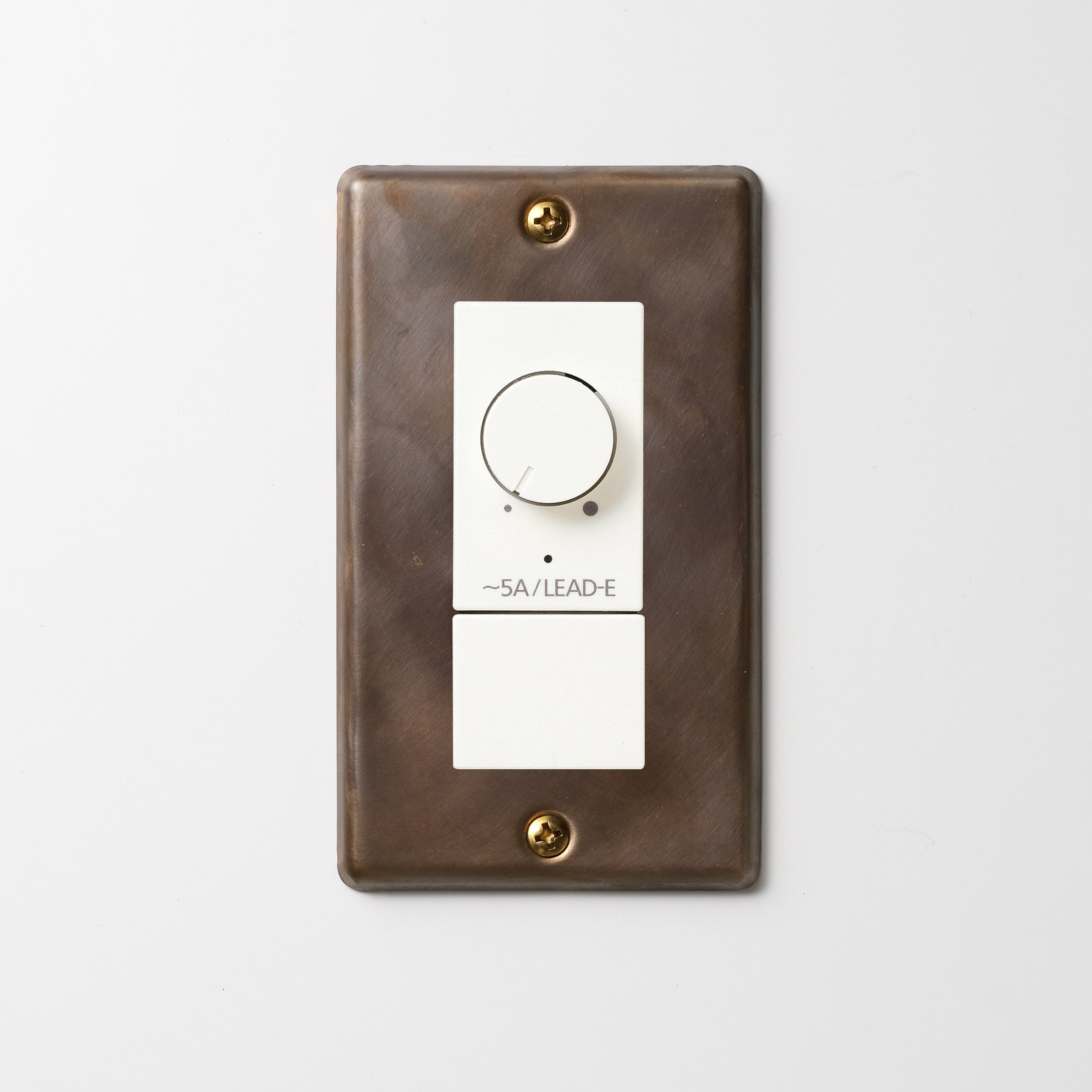 真鍮（燻し） プレート <br>+ NK 正位相制御方式ライトコントロール＋ブランクチップ付　 ホワイト