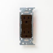 NKシリーズ　埋込接地（アース）ダブルコンセント　チョコ