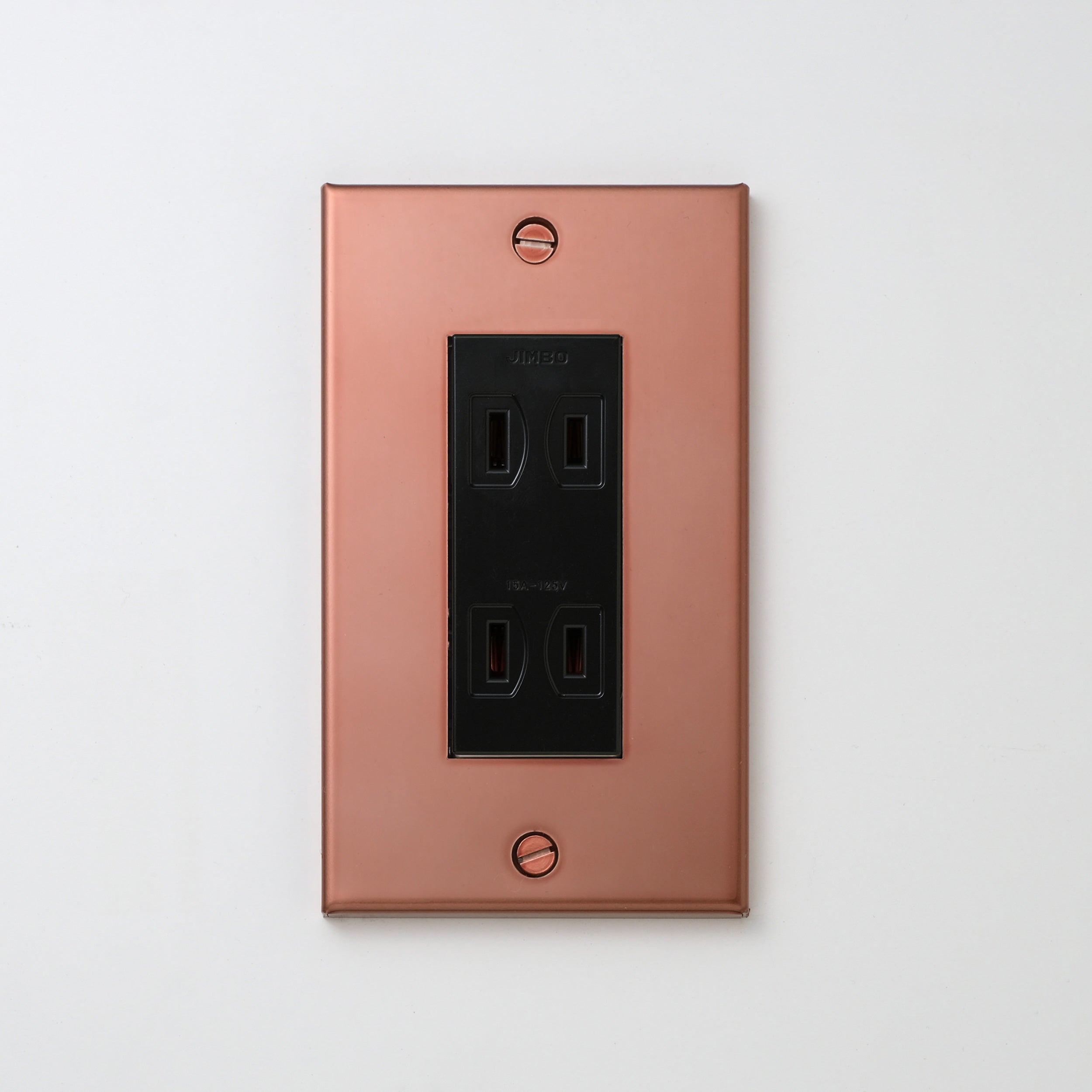 銅色（マット） プレート <br>+ NK ダブルコンセント ブラック