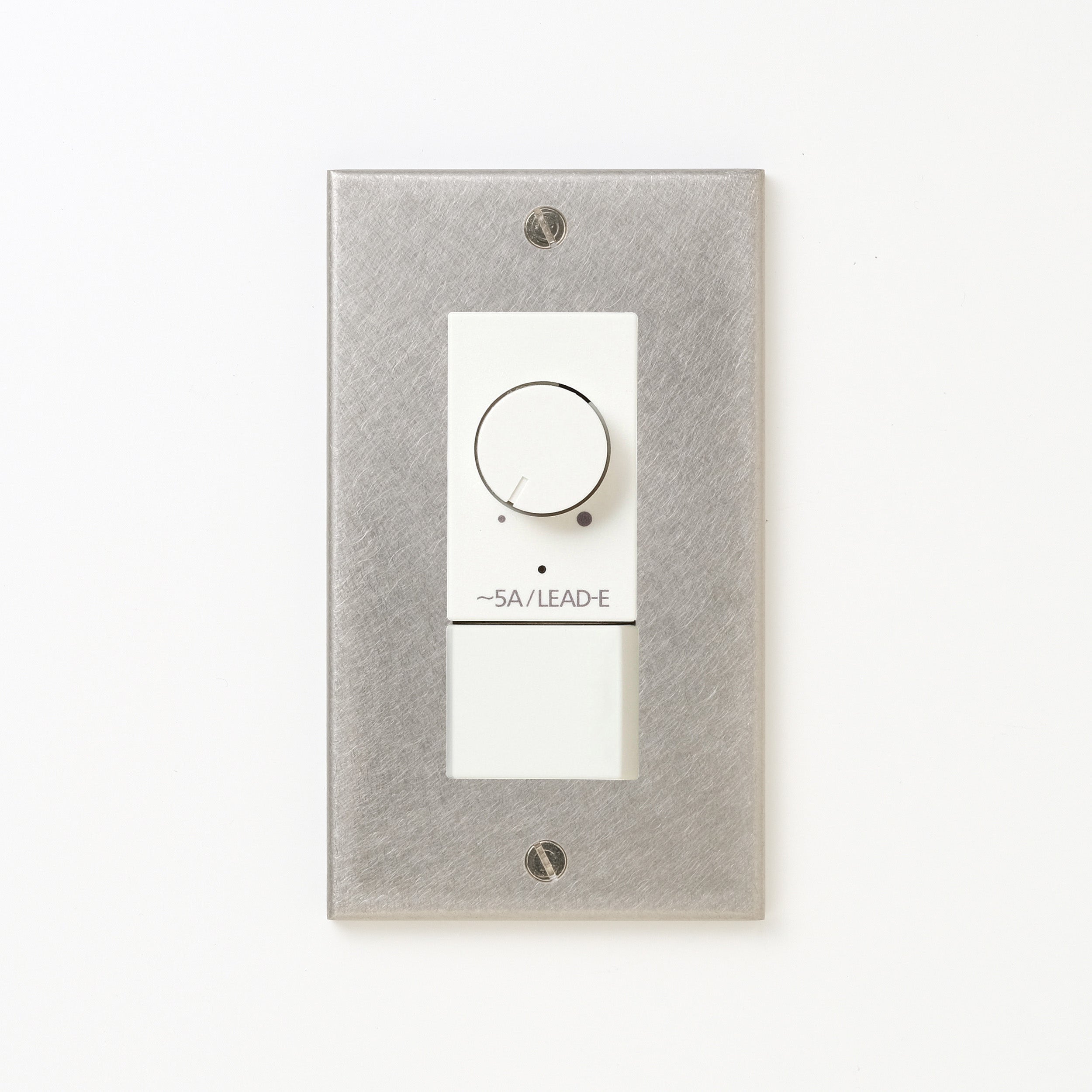 ステンレス（バイブレーション）プレート <br>+ NK 正位相制御方式ライトコントロール＋片切、3路スイッチ　 ホワイト