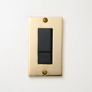 真鍮砂型鋳造（磨き）プレート <br>+ NK スイッチダブル ブラック