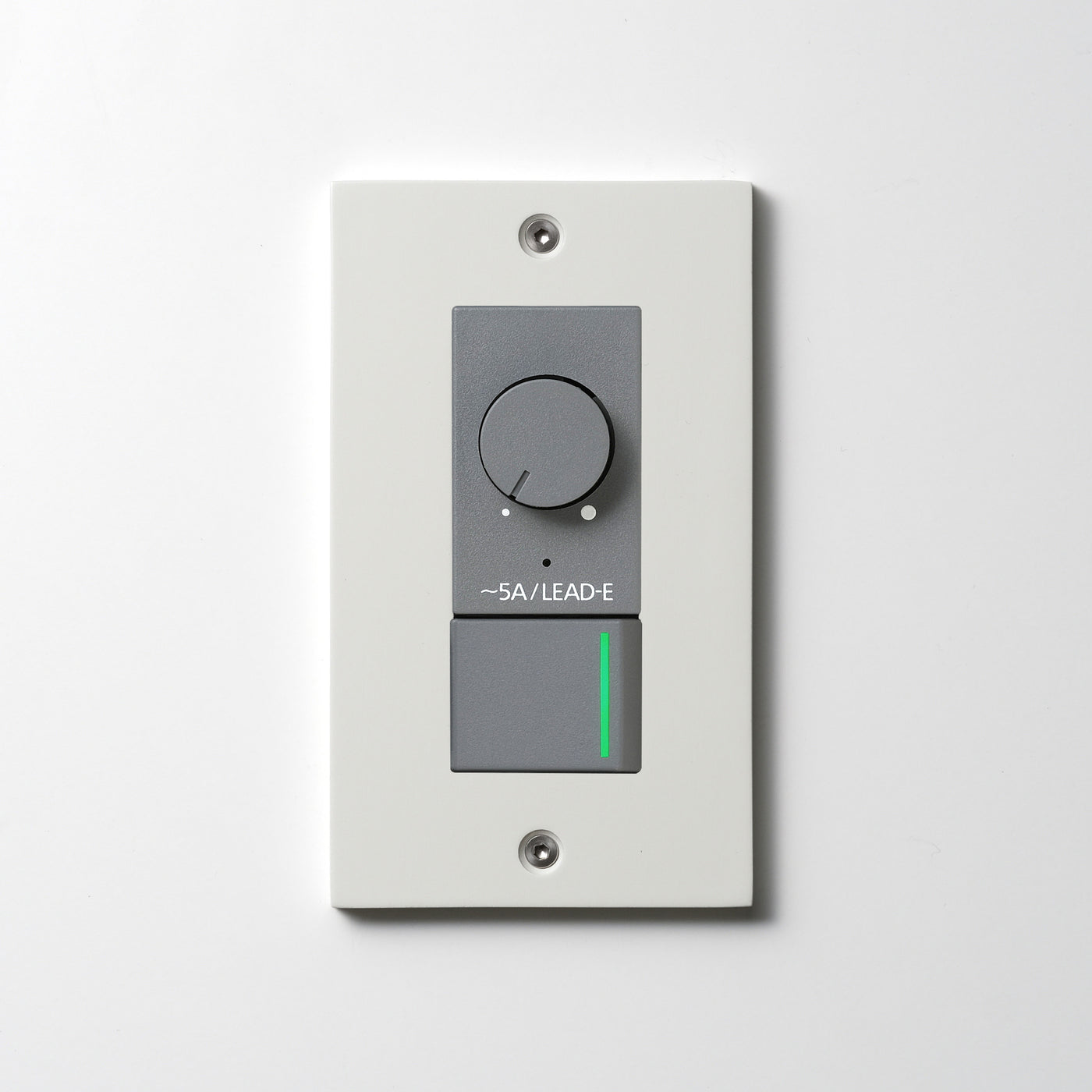 アルミダイキャスト（ホワイト）プレート  <br>+ NK 正位相制御方式ライトコントロール＋片切、3路ガイドランプ（グリーン）スイッチ　 グレー