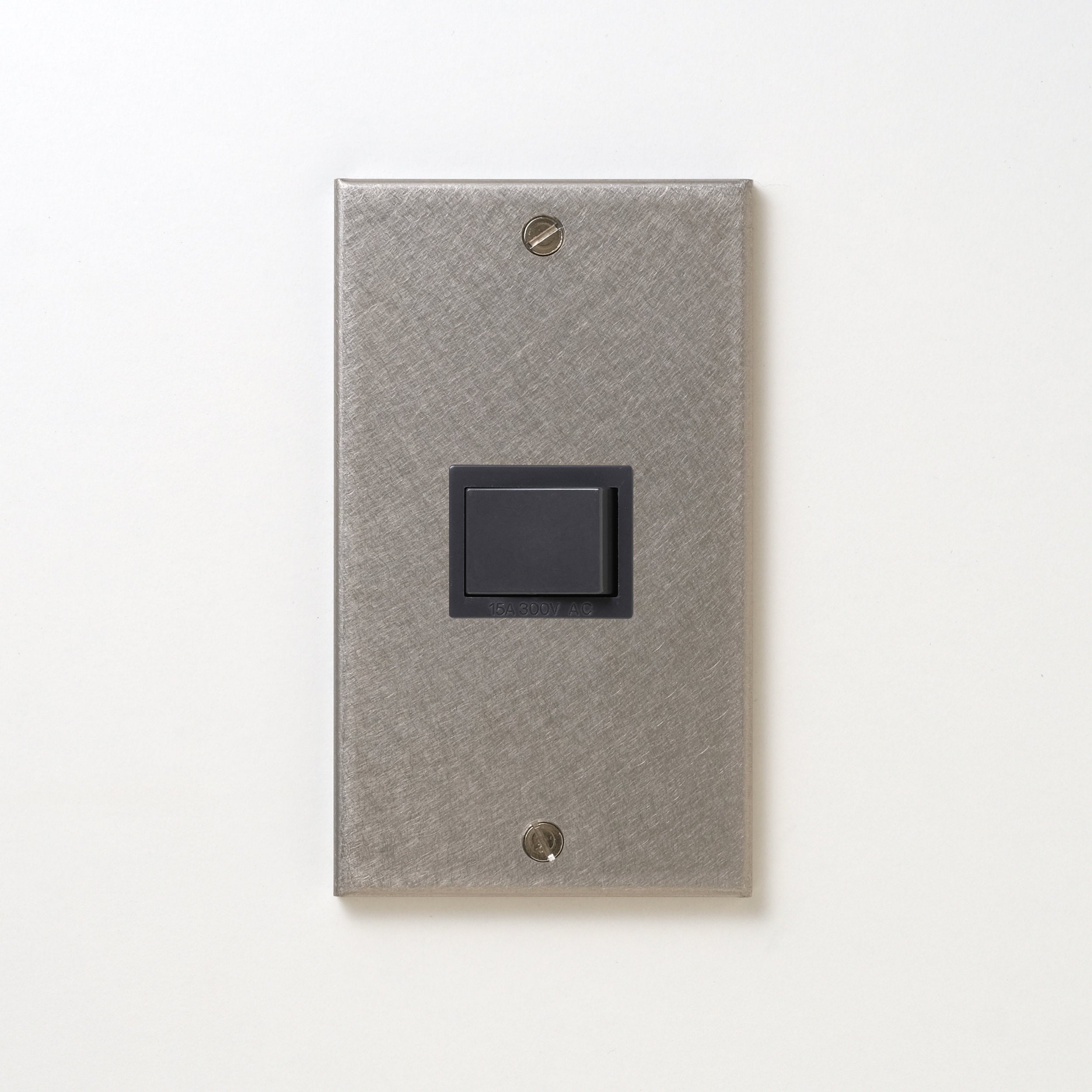 ステンレス（バイブレーション）プレート<br>+ パナソニック 埋込スイッチ シングル グレー