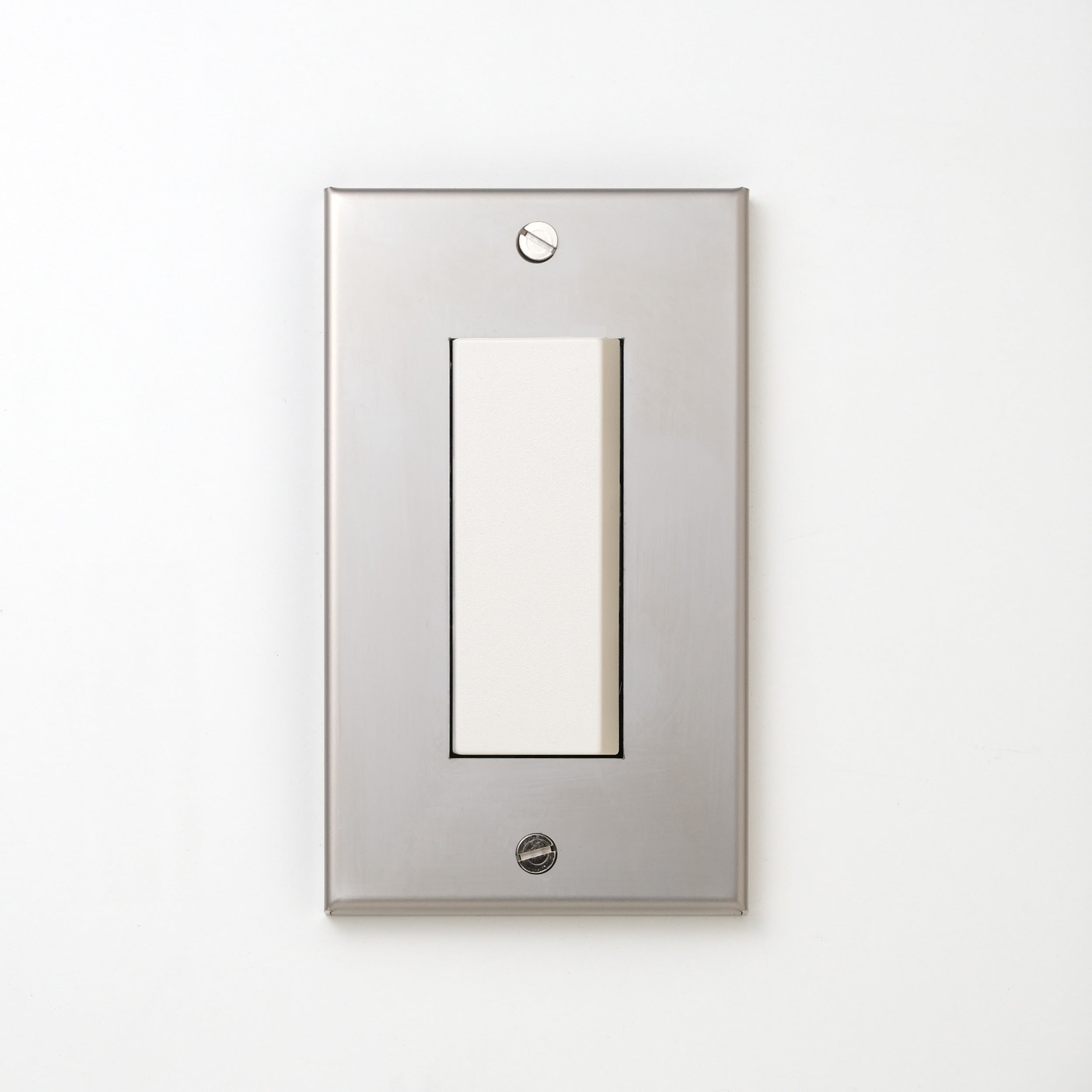 ステンレス（素地） プレート <br>+ NK スイッチシングル ホワイト