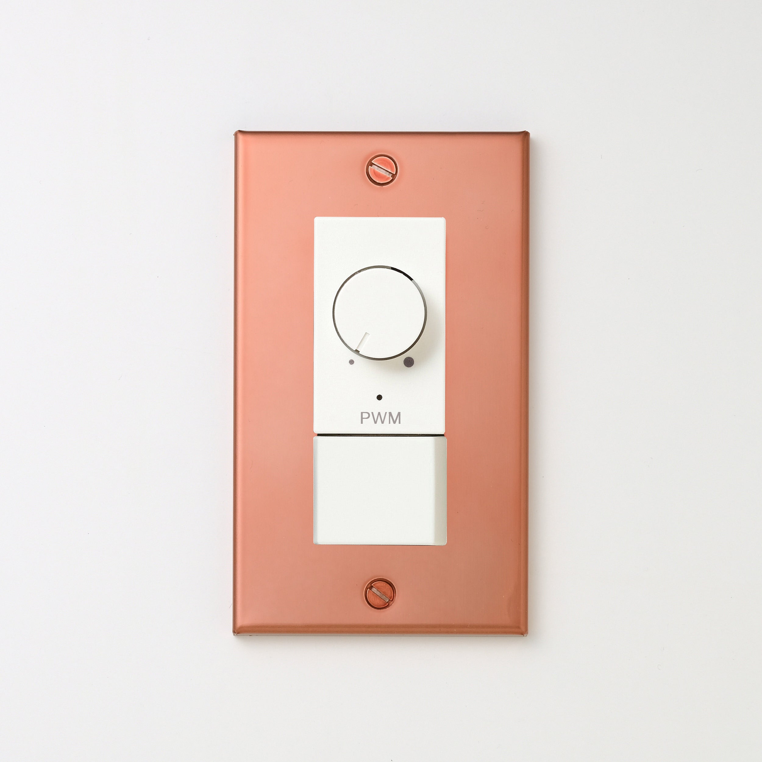 銅色（マット） プレート <br>+ NK PWM制御方式(1ch)ライトコントロール＋片切、3路スイッチ　 ホワイト