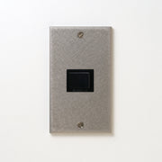 ステンレス（バイブレーション）プレート<br>+ パナソニック 埋込スイッチ シングル ブラック