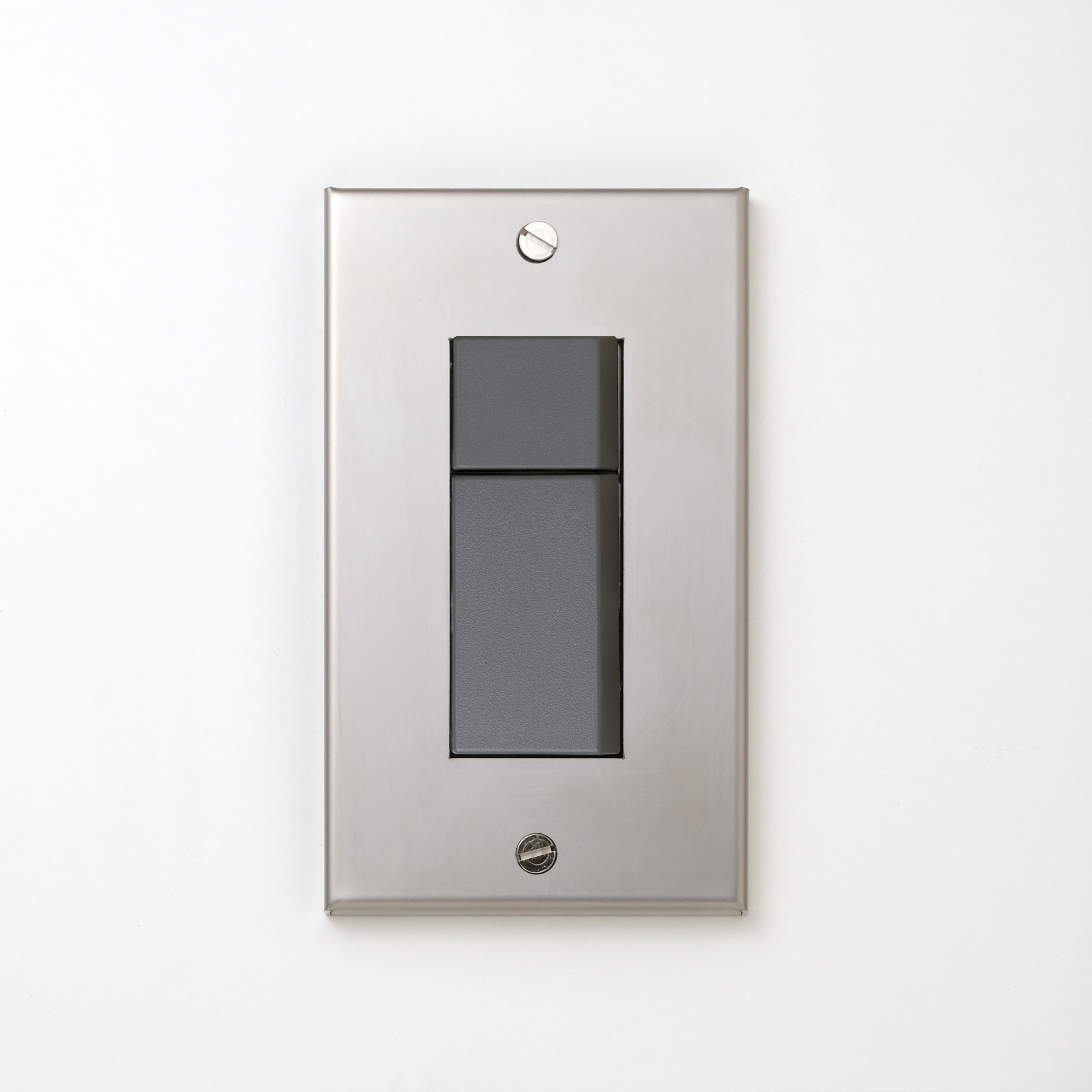 ステンレス（素地） プレート <br>+ NK スイッチダブル グレー