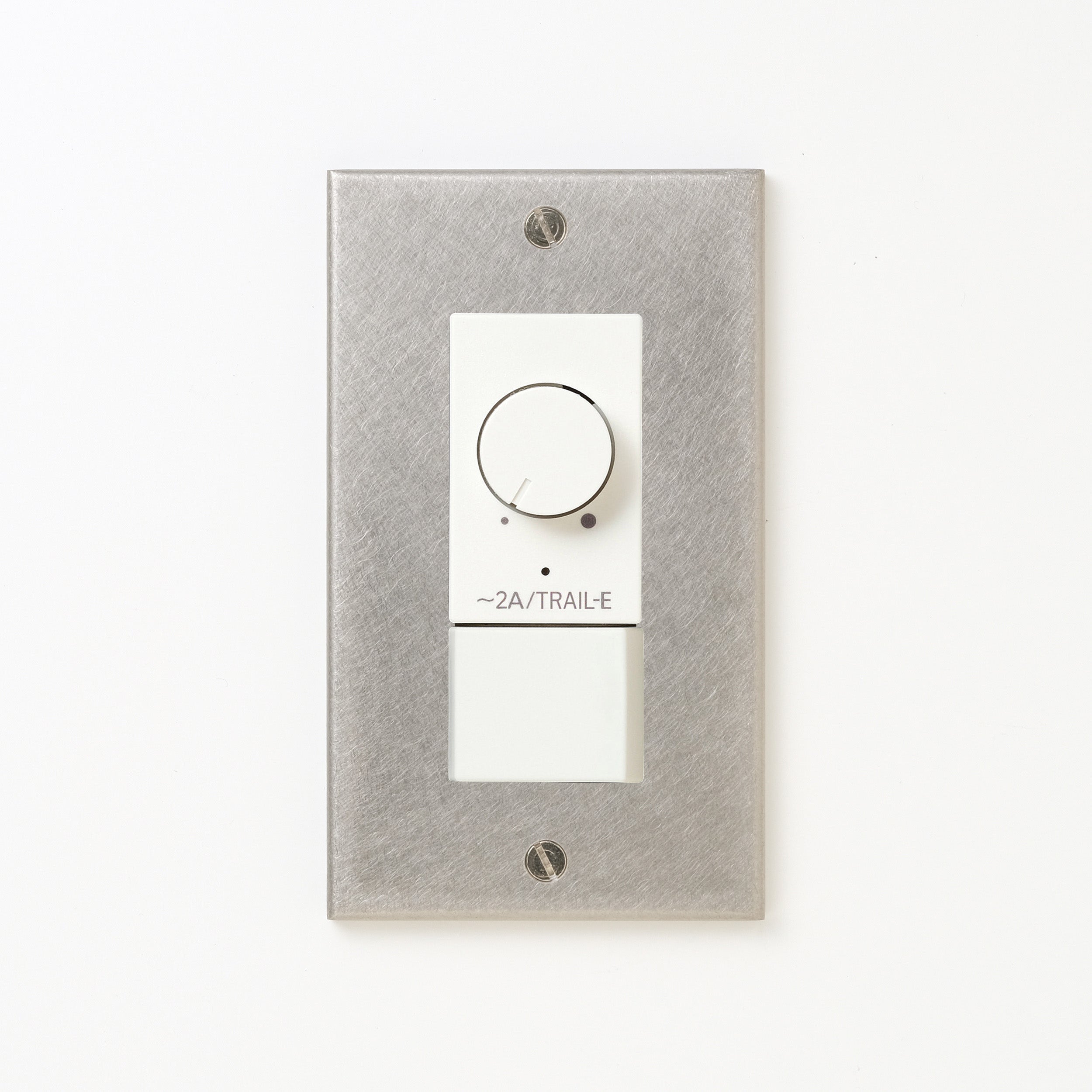 ステンレス（バイブレーション）プレート <br>+ NK 逆位相制御方式ライトコントロール＋片切、3路スイッチ　 ホワイト