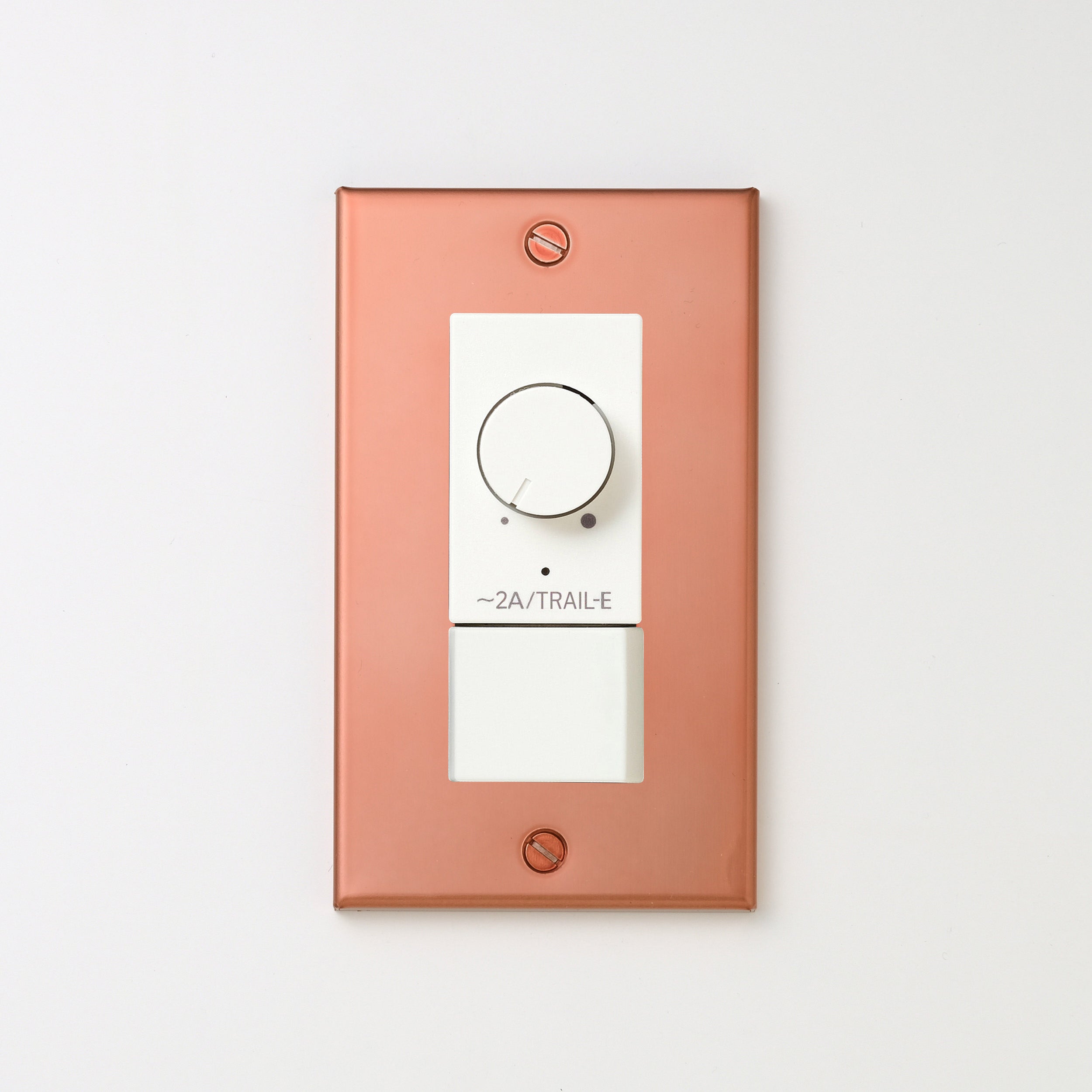 銅色（マット） プレート <br>+ NK 逆位相制御方式ライトコントロール＋片切、3路スイッチ　 ホワイト