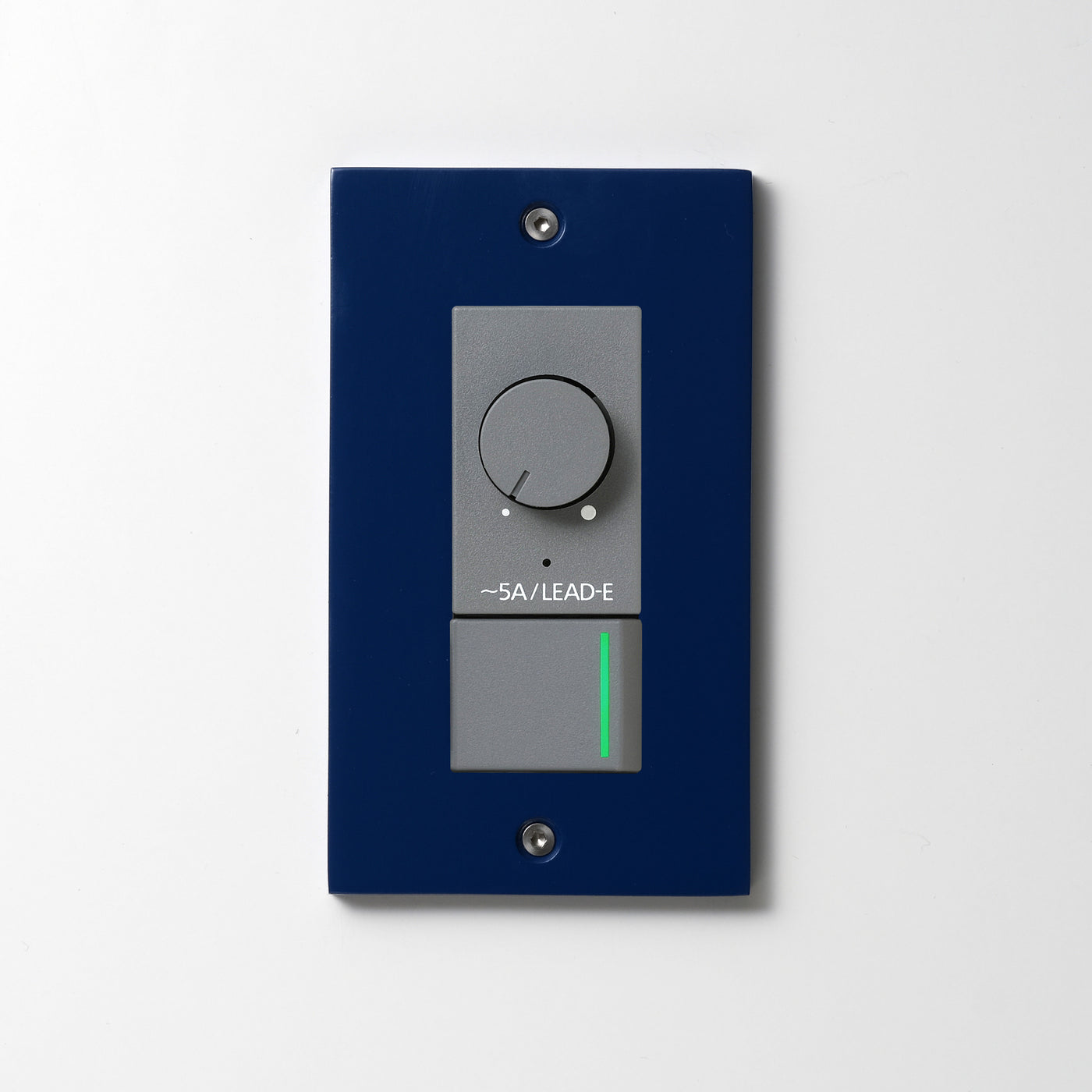 アルミダイキャスト（ブルー）プレート  <br>+ NK 正位相制御方式ライトコントロール＋片切、3路ガイドランプ（グリーン）スイッチ　 グレー