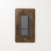 真鍮（燻し） プレート <br>+ NK スイッチダブル グレー