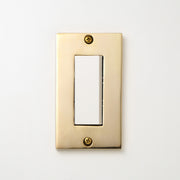 真鍮砂型鋳造（磨き）プレート <br>+ NK スイッチシングル ホワイト