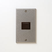 ステンレス（バイブレーション）プレート<br>+ NK対応 埋込スイッチ シングル チョコ
