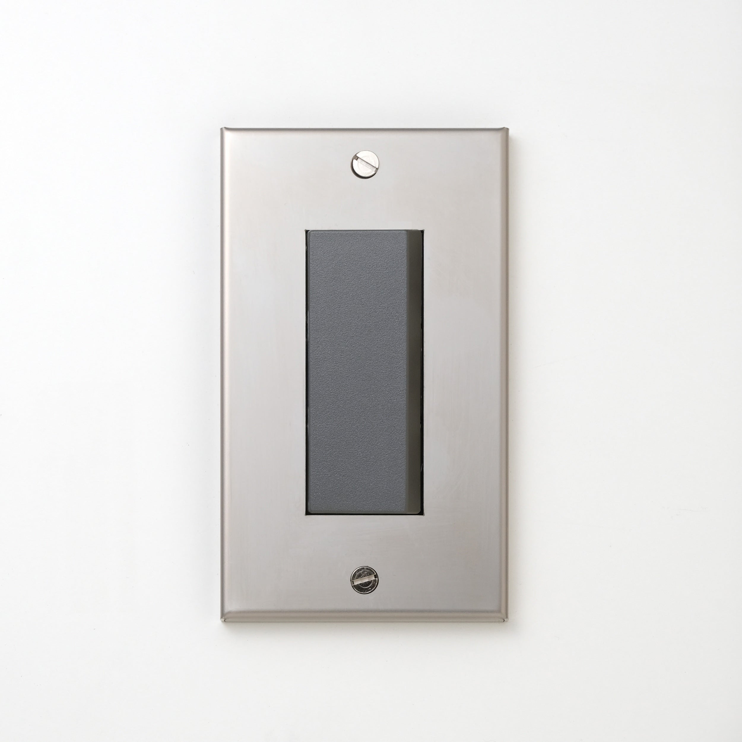 ステンレス（素地） プレート <br>+ NK スイッチシングル グレー