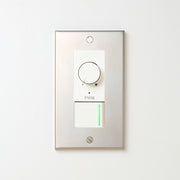 ステンレス素地 プレート <br>+ NK PWM制御方式(1ch)ライトコントロール＋片切、3路ガイドランプ（グリーン）スイッチ　 ホワイト