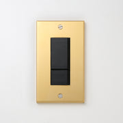 真鍮（素地） プレート <br>+ NK スイッチダブル ブラック