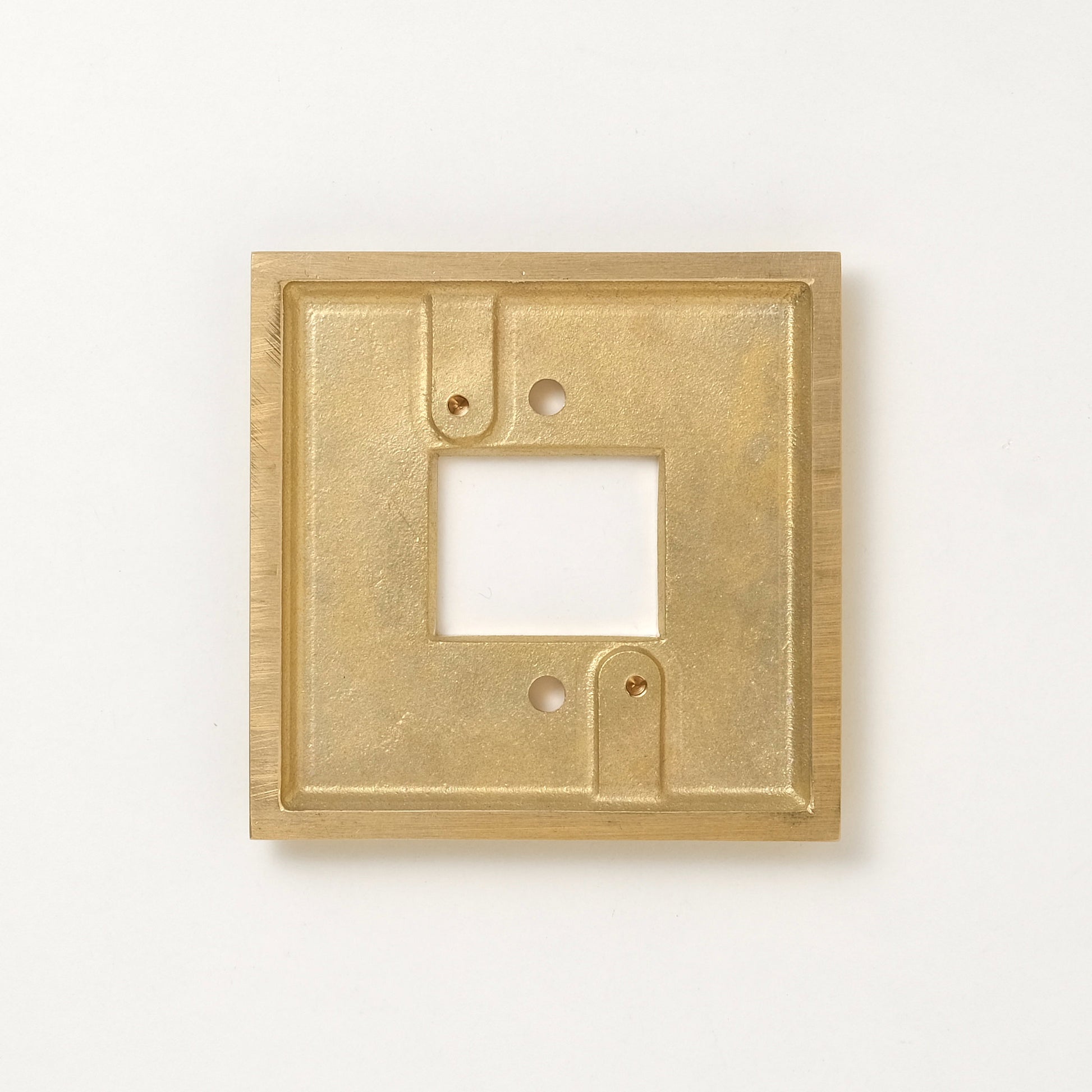 フタガミ プレート 真鍮 半連１口用　四角