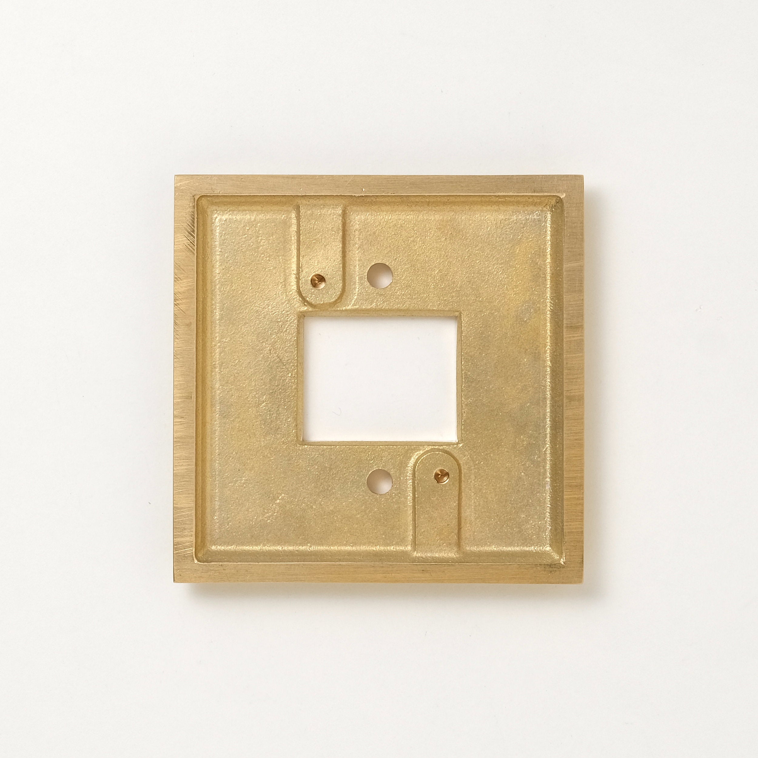 フタガミ プレート 真鍮 半連１口用　四角