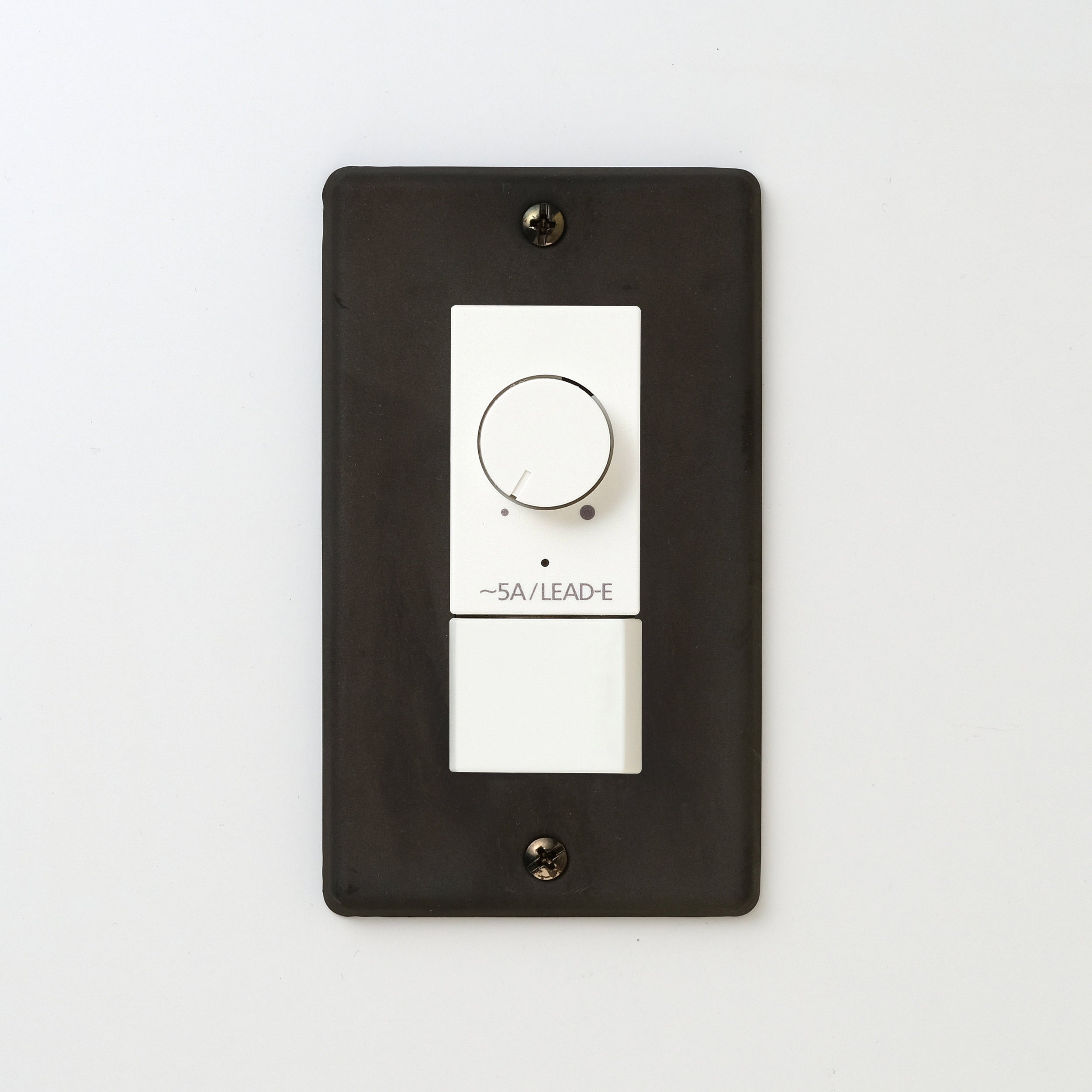 ステンレス（黒染）プレート <br>+ NK 正位相制御方式ライトコントロール＋片切、3路スイッチ　 ホワイト