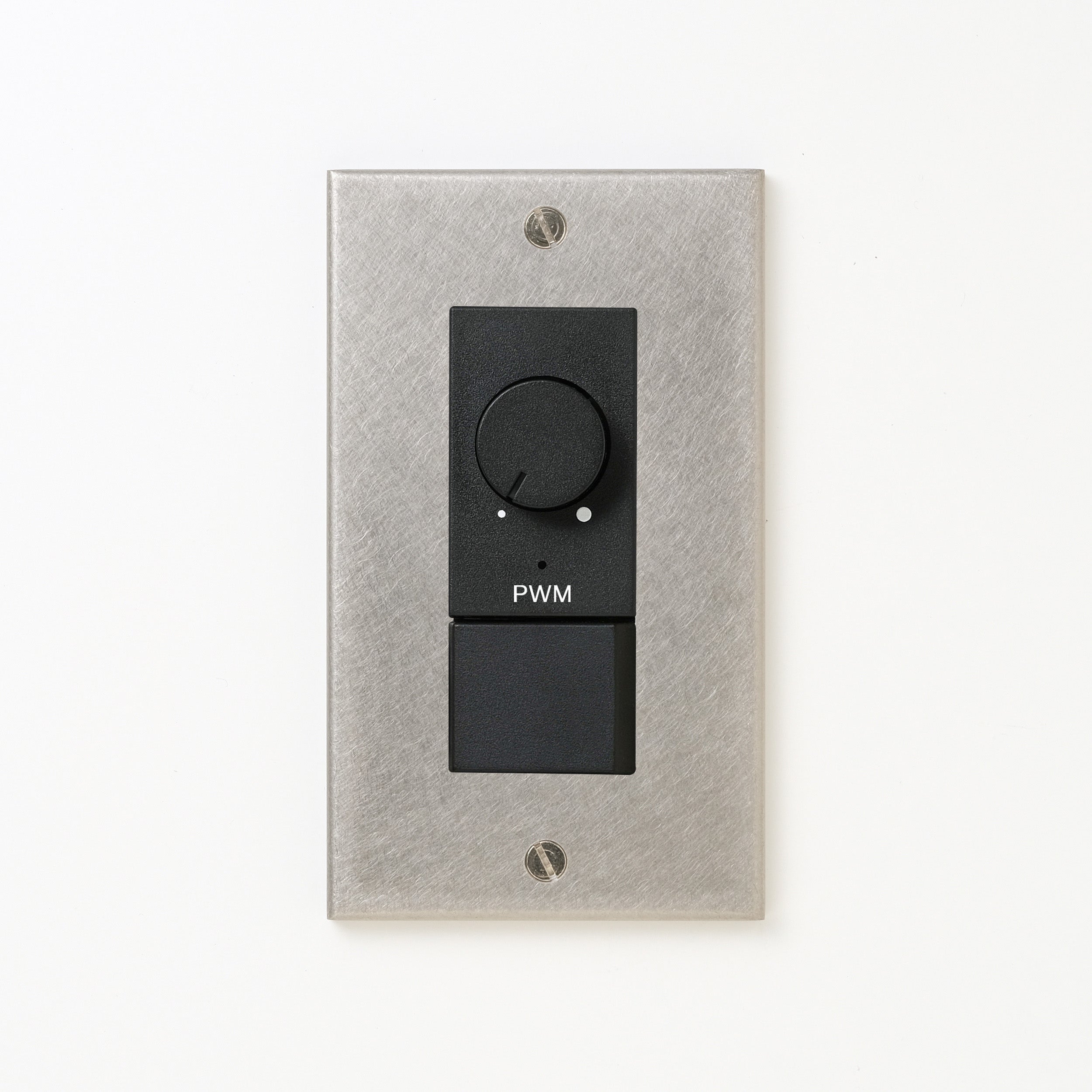 ステンレス（バイブレーション）プレート <br>+ NK PWM制御方式(1ch)ライトコントロール＋片切、3路スイッチ　 ブラック