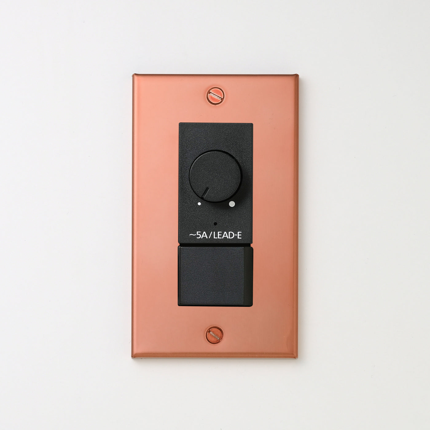 銅色（マット） プレート <br>+ NK 正位相制御方式ライトコントロール＋片切、3路スイッチ　 ブラック