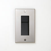 ステンレス（素地） プレート <br>+ NK スイッチダブル ブラック