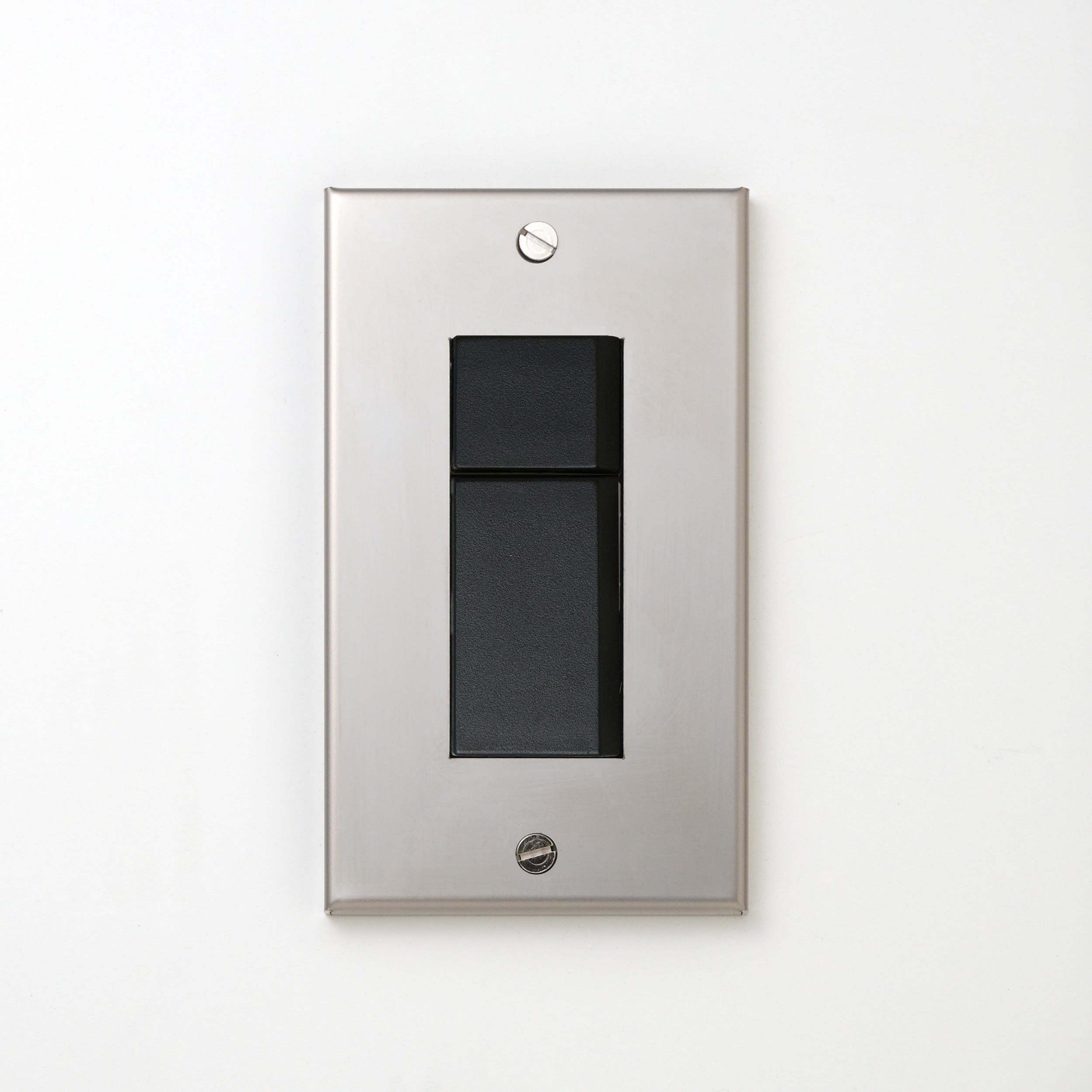 ステンレス（素地） プレート <br>+ NK スイッチダブル ブラック