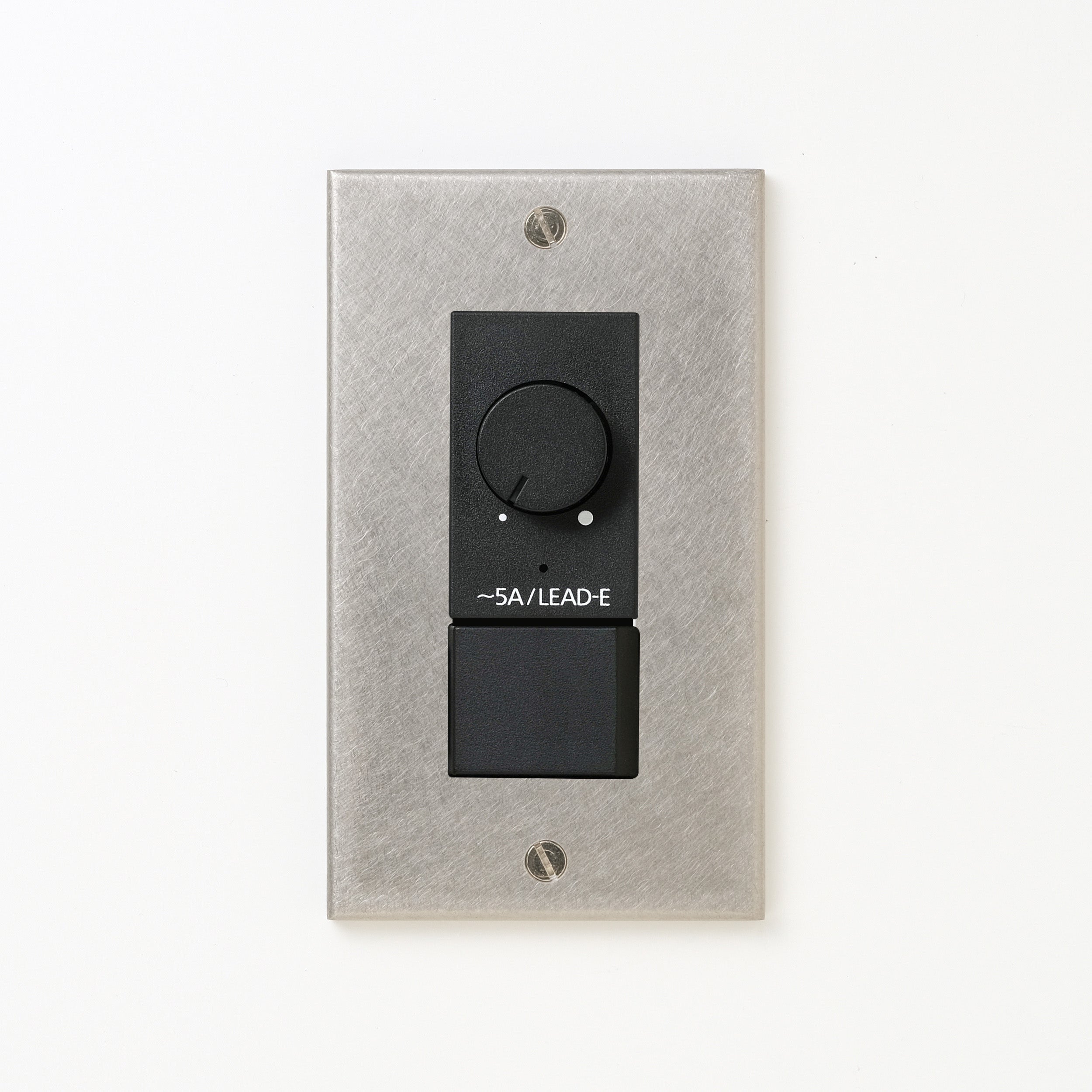 ステンレス（バイブレーション）プレート <br>+ NK 正位相制御方式ライトコントロール＋片切、3路スイッチ　 ブラック