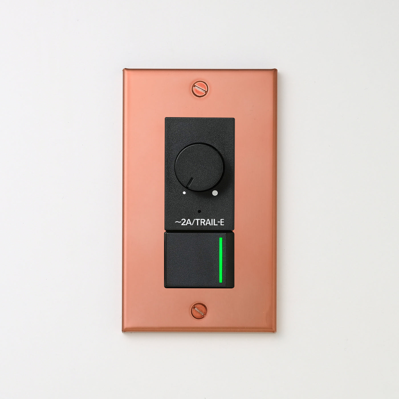 銅色（マット） プレート <br>+ NK 逆位相制御方式ライトコントロール＋片切、3路ガイドランプ（グリーン）スイッチ　 ブラック