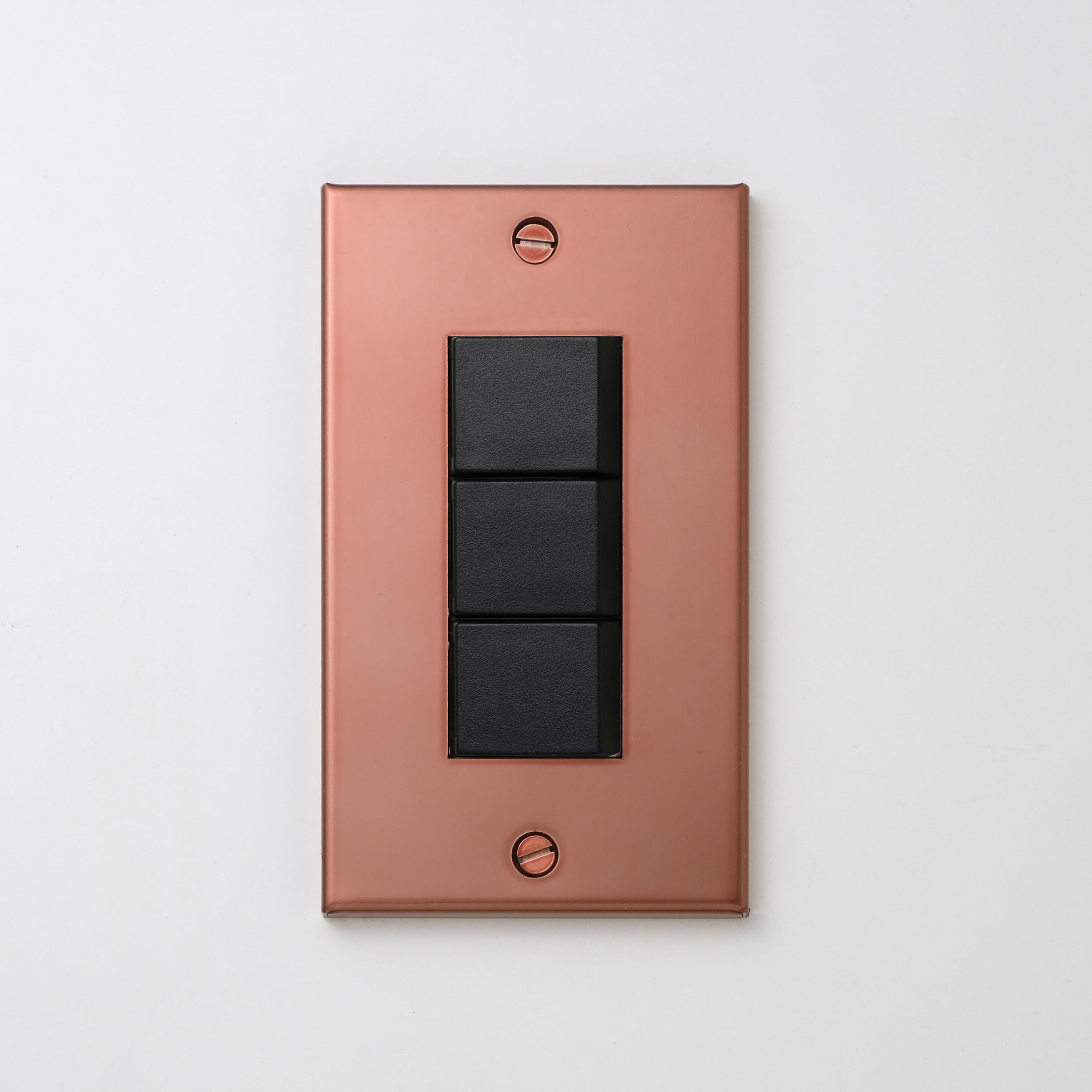 銅色（マット） プレート <br>+ NK スイッチトリプル ブラック