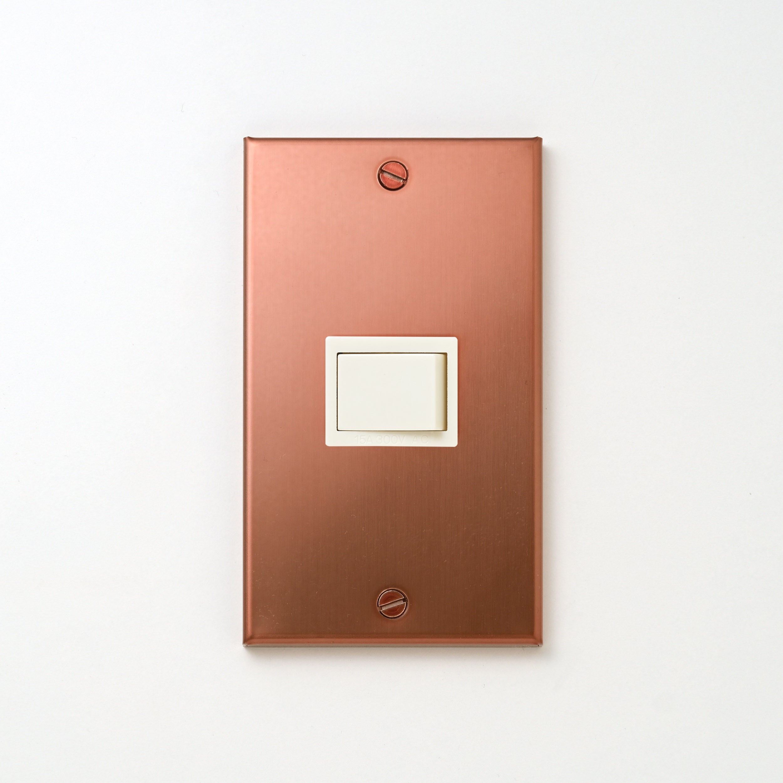 銅色（マット） プレート<br>+ パナソニック 埋込スイッチ シングル ホワイト