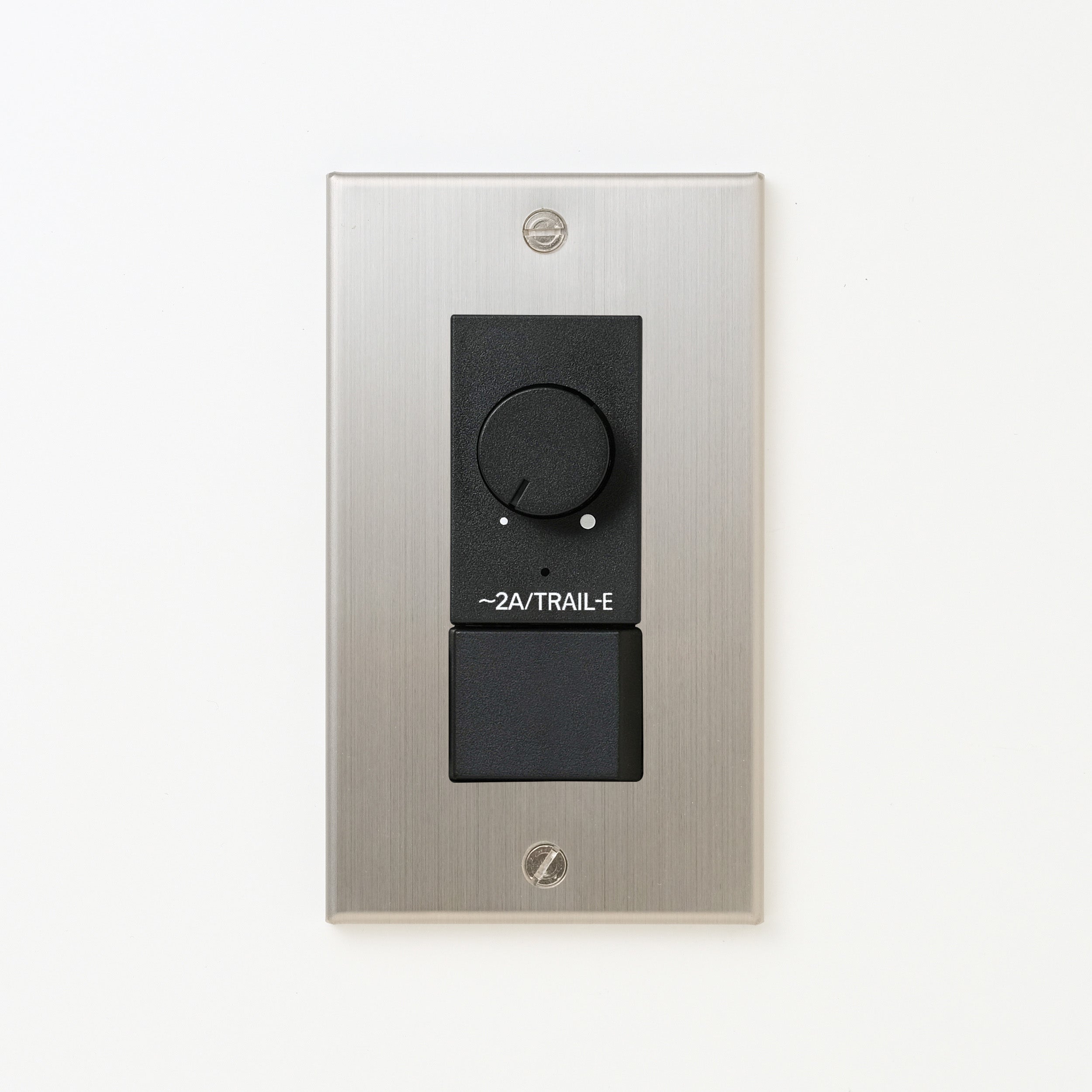 ステンレス（ヘアライン） プレート <br>+ NK 逆位相制御方式ライトコントロール＋片切、3路スイッチ　 ブラック