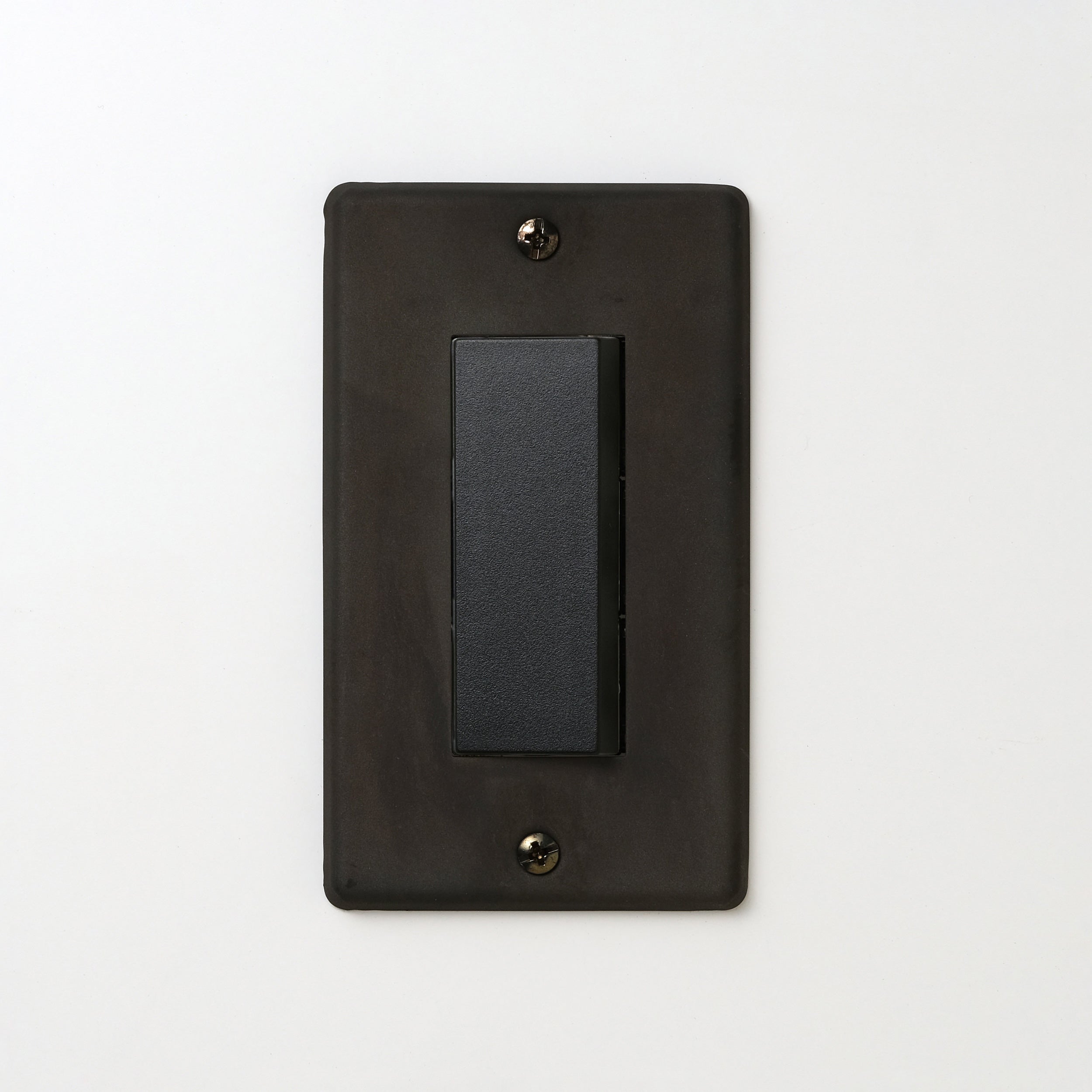 ステンレス（黒染）プレート <br>+ NK スイッチシングル ブラック