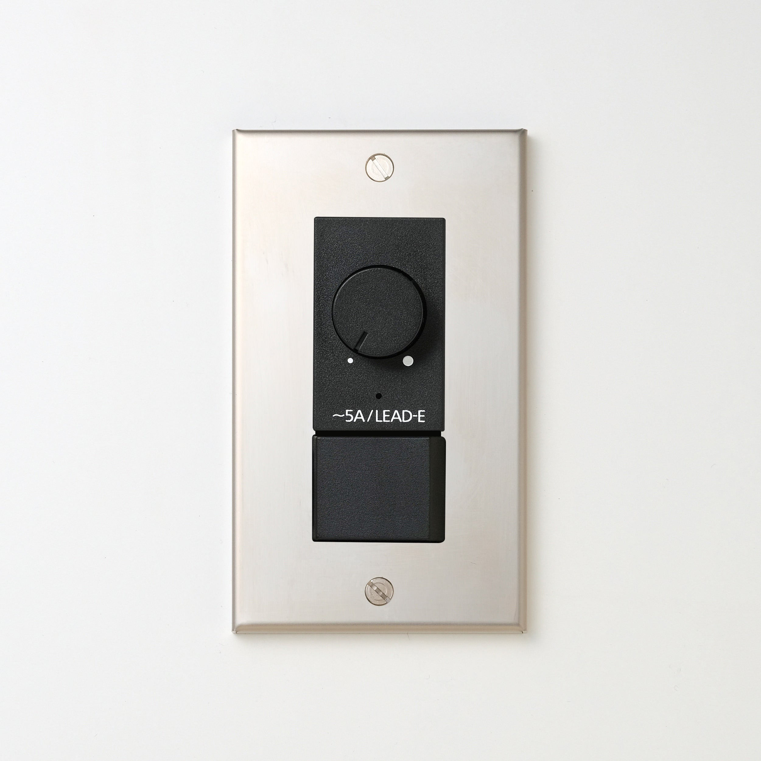 ステンレス素地 プレート <br>+ NK 正位相制御方式ライトコントロール＋片切、3路スイッチ　 ブラック