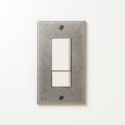 ステンレス（バイブレーション）プレート <br>+ NK スイッチダブル ホワイト