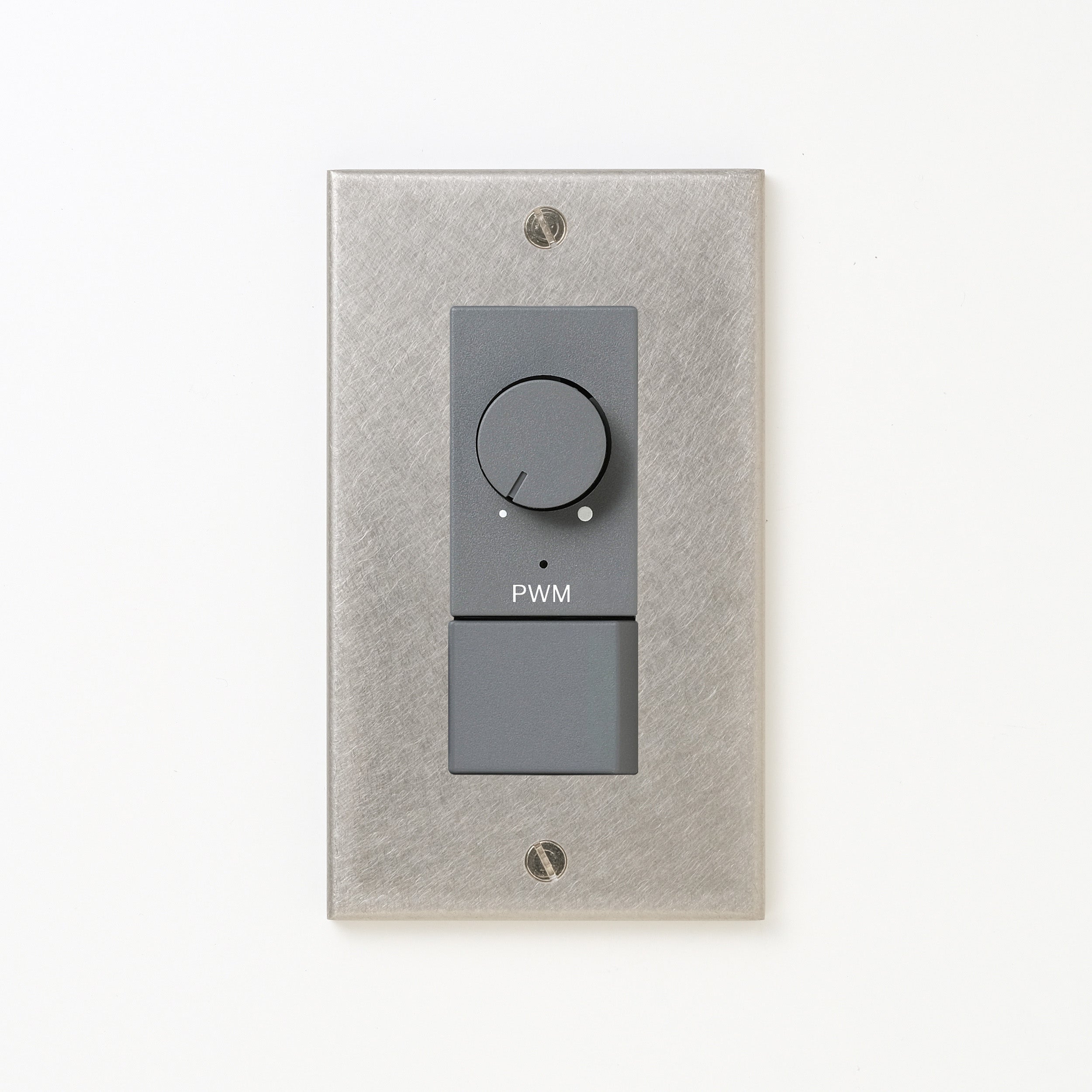 ステンレス（バイブレーション）プレート <br>+ NK PWM制御方式(1ch)ライトコントロール＋片切、3路スイッチ　 グレー