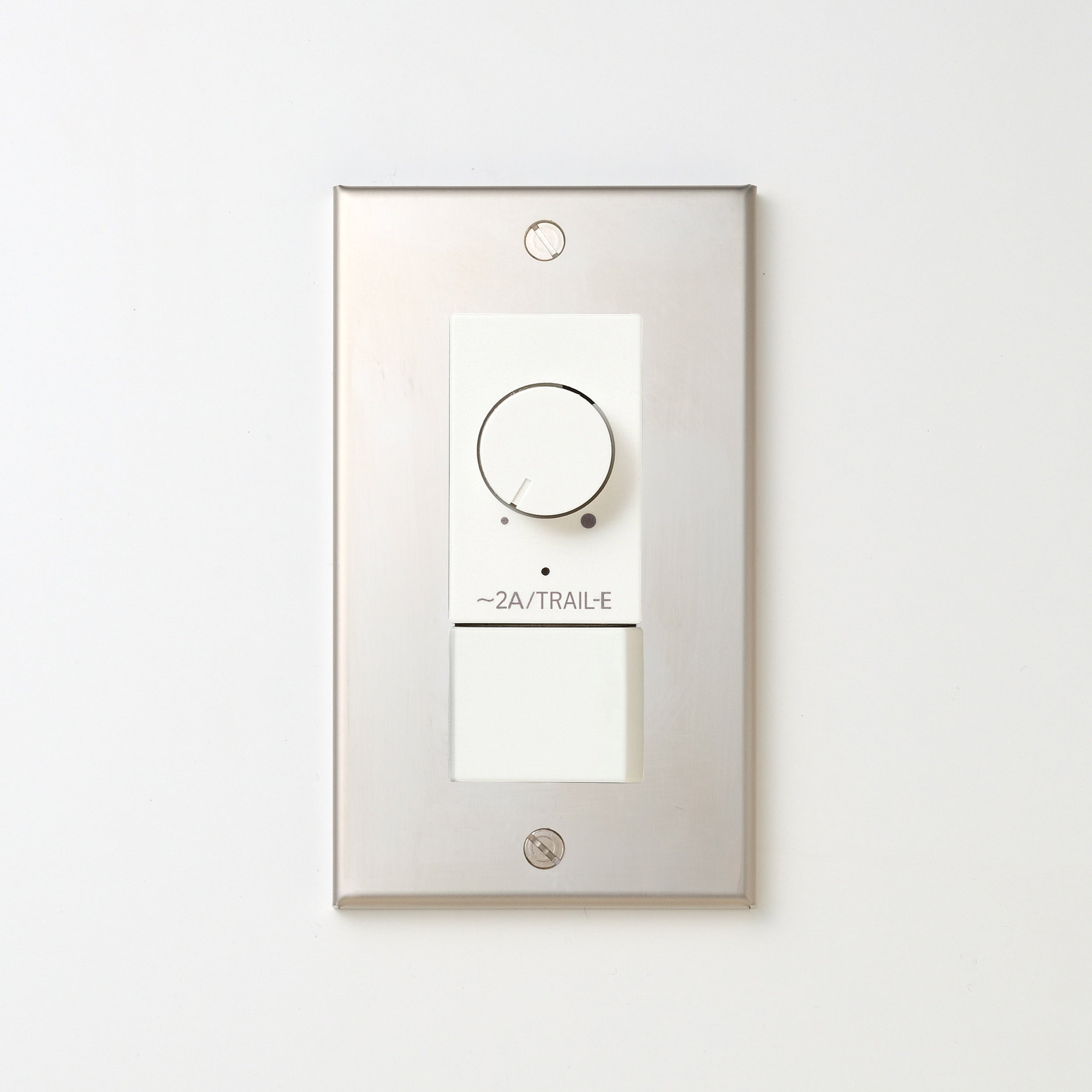 ステンレス素地 プレート <br>+ NK 逆位相制御方式ライトコントロール＋片切、3路スイッチ　 ホワイト