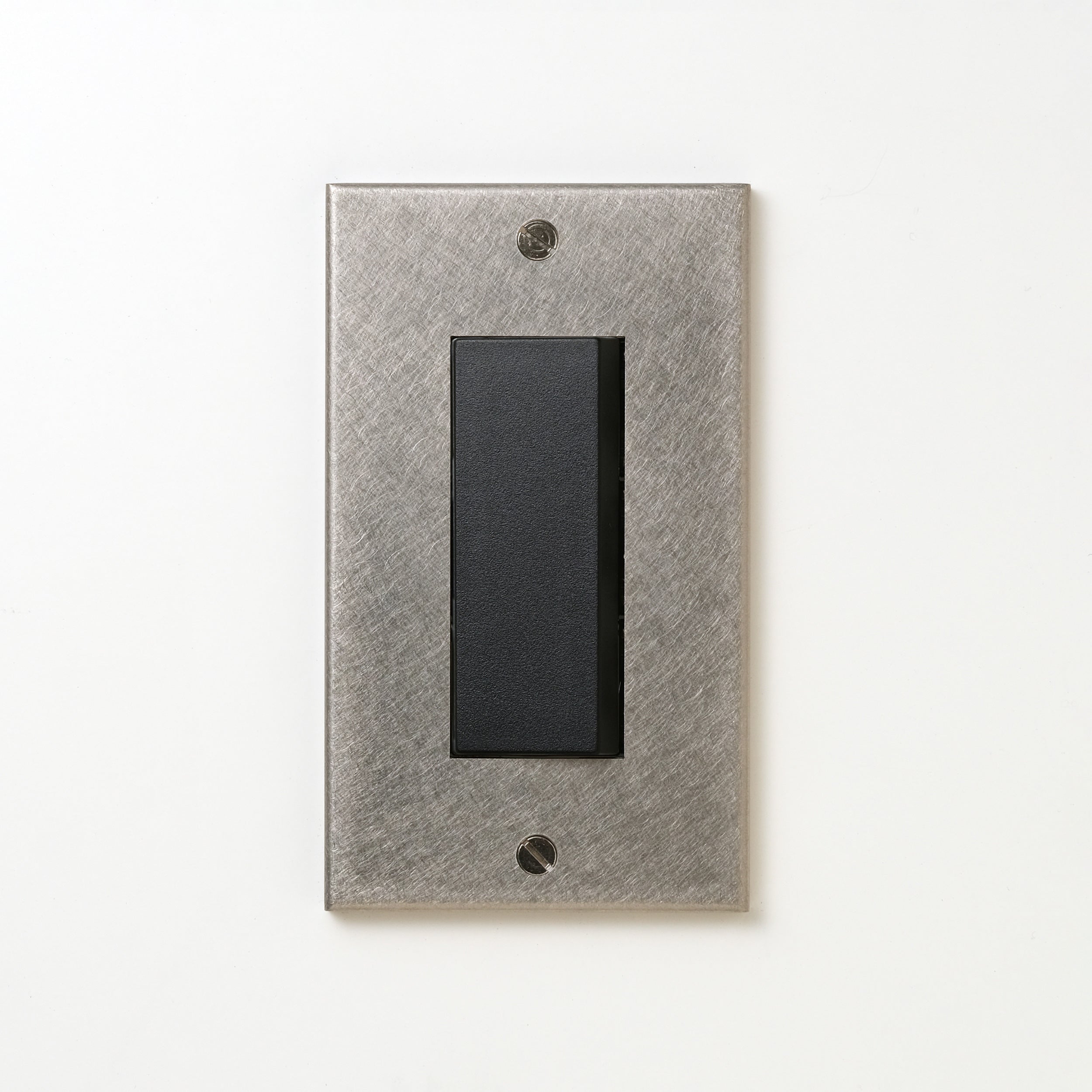 ステンレス（バイブレーション）プレート <br>+ NK スイッチシングル ブラック